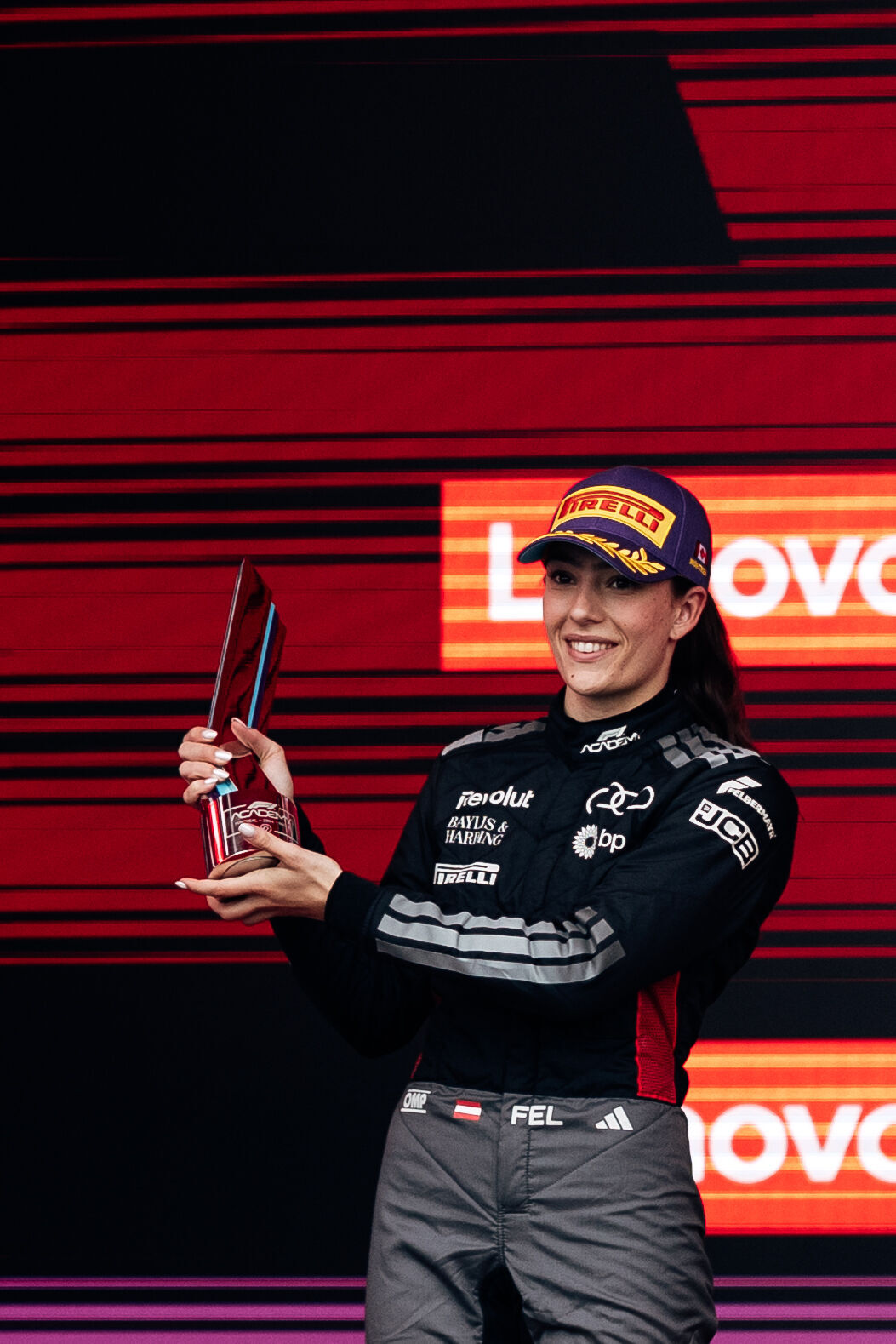 Audi Revolut F1 Team: Canadian Grand Prix - Emma Felbermayr, Audi Driver Development Programme, on the podium in Montreal