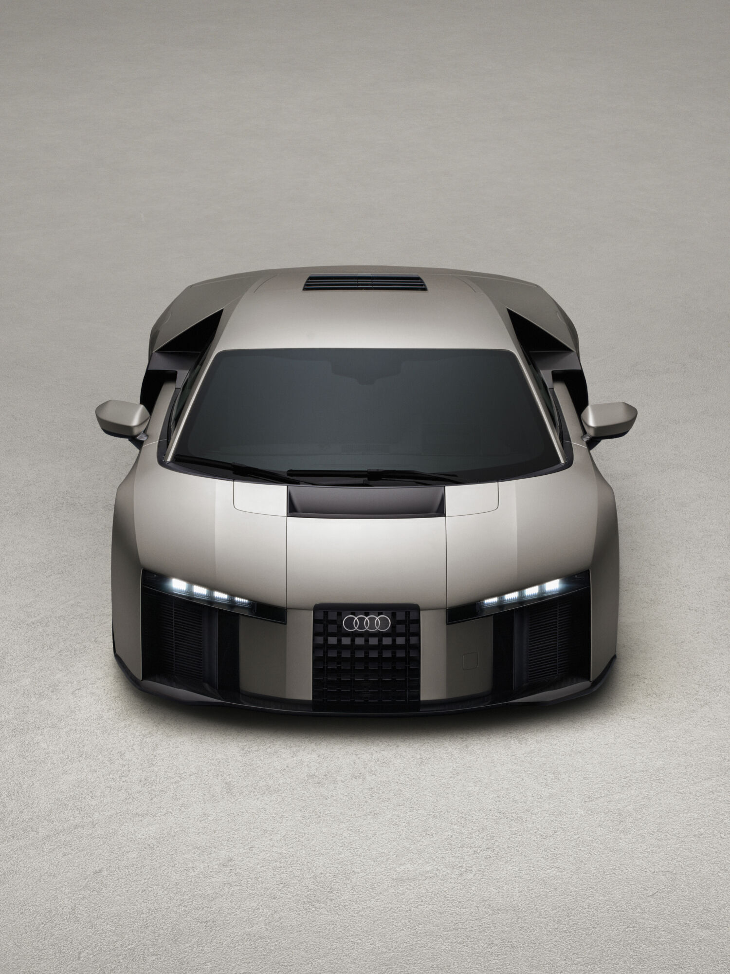 Audi Nuvolari - Titanium, Studioaufnahme, Exterieur, Frontalansicht Vogelperspektive