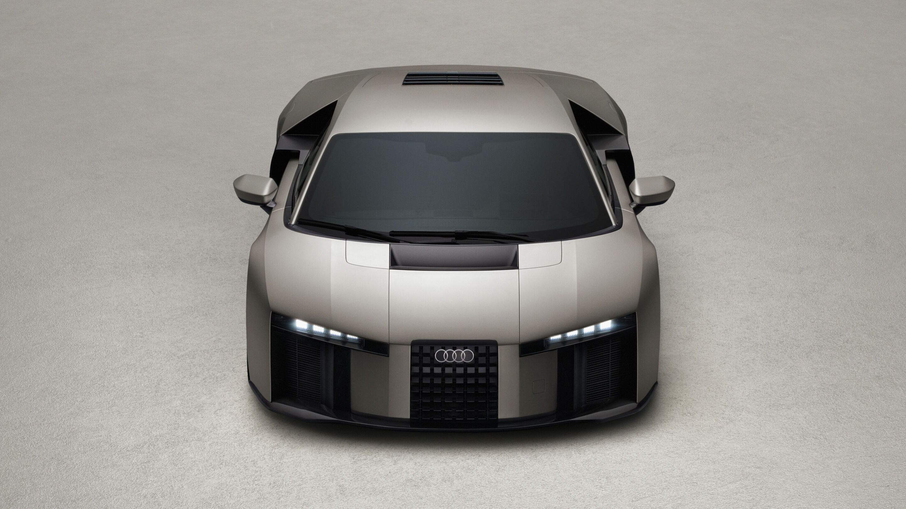 Audi Nuvolari - Titanium, Studioaufnahme, Exterieur, Frontalansicht Vogelperspektive