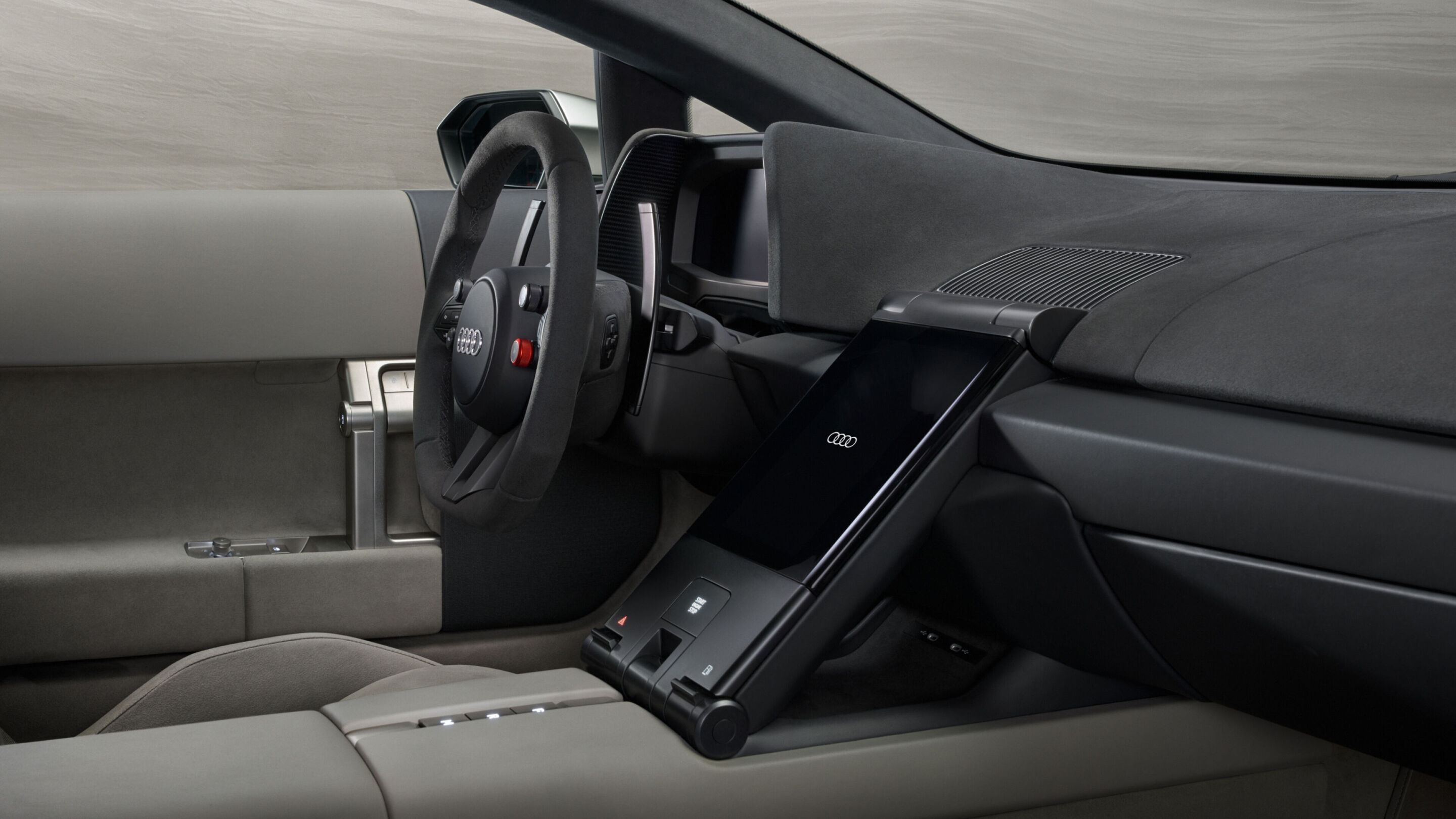 Audi Nuvolari - Studioaufnahme, Interieur, Lenkrad, Armaturenbrett