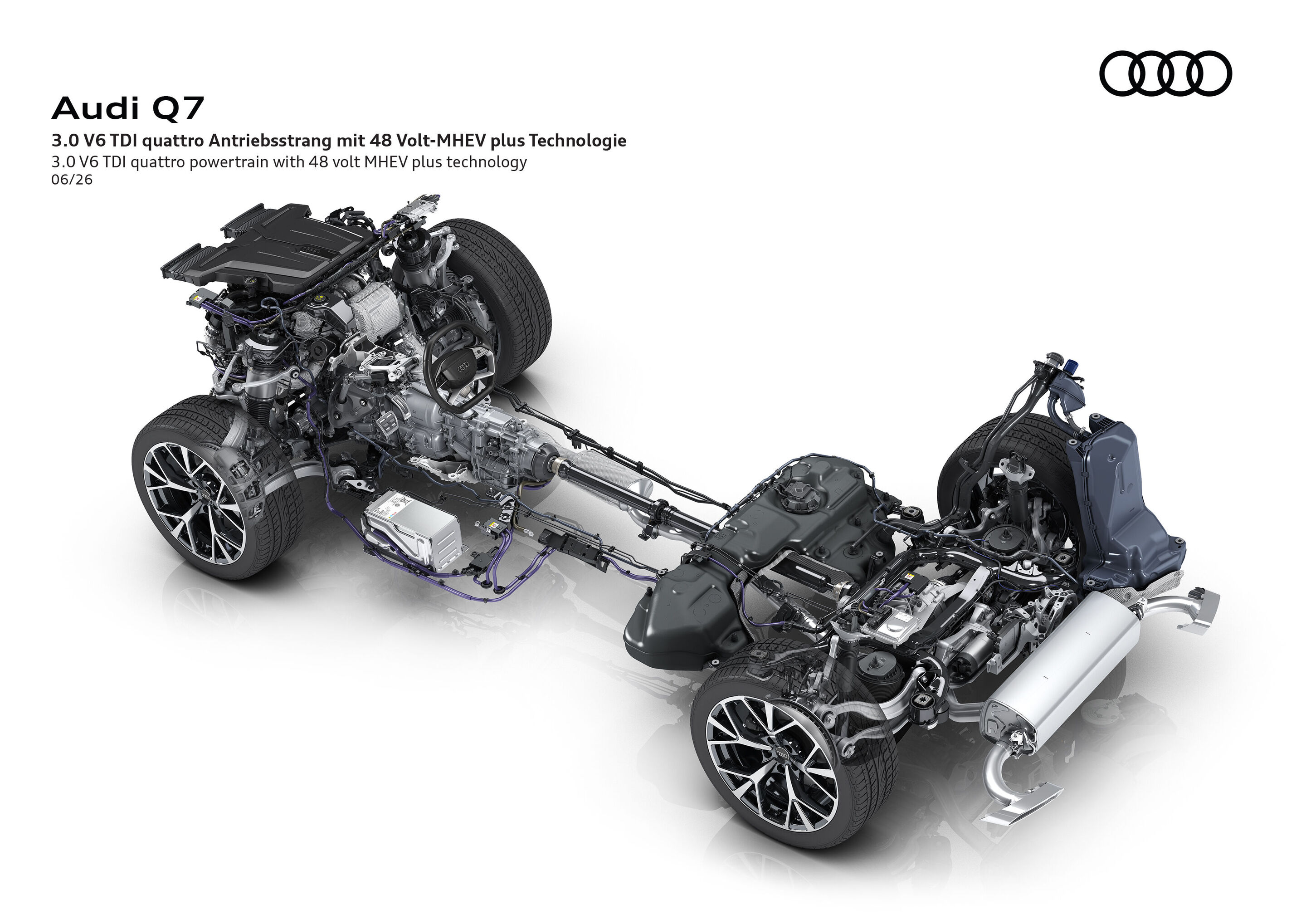 Audi Q7 - 3.0 V6 TDI quattro ultra Antriebsstrang mit 48 Volt-MHEV plus Technologie