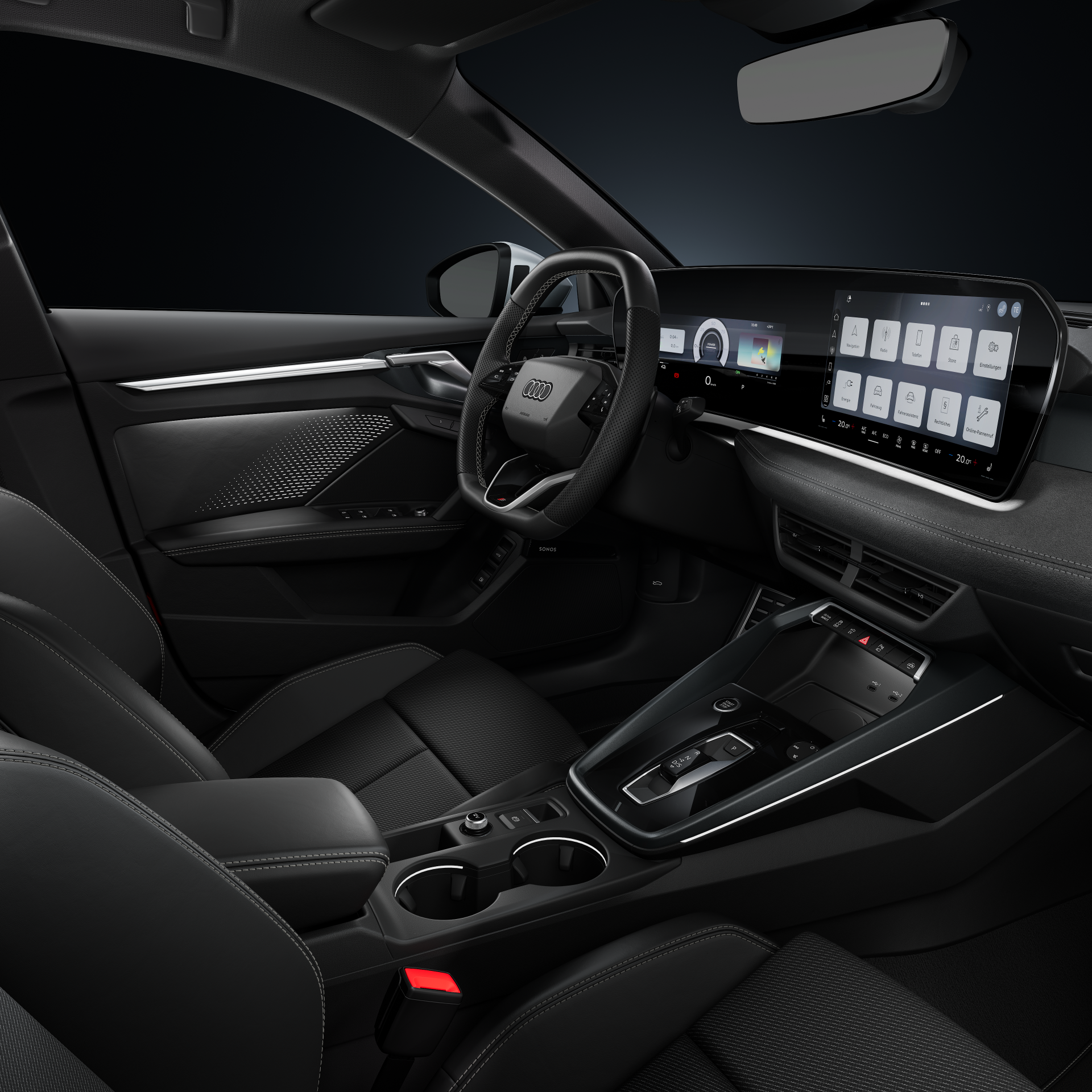 Audi A3 allstreet e-hybrid - Studioaufnahme, Interieur, Cockpit und Lenkrad