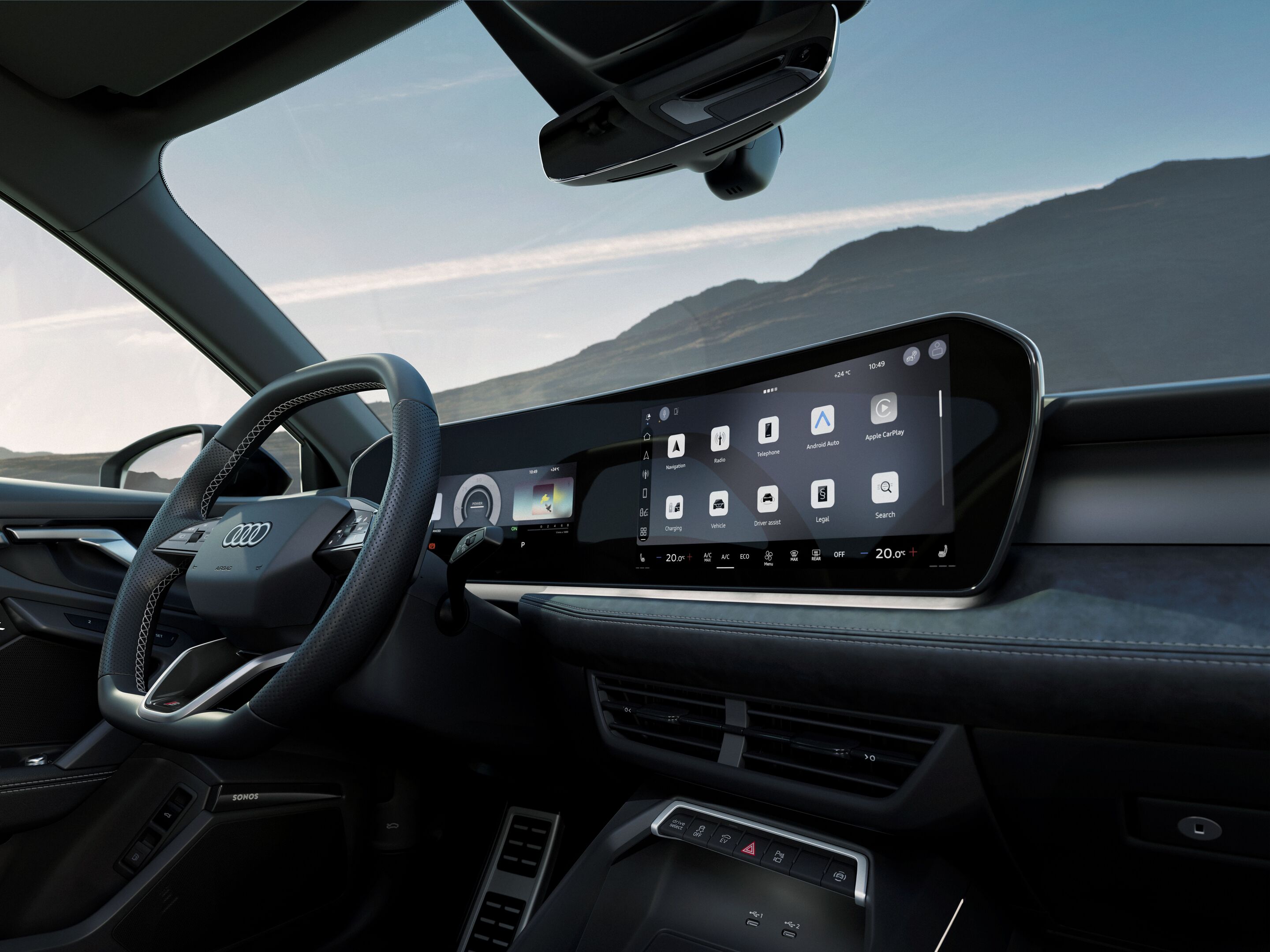 Audi A3 Sportback e-hybrid - Studio photo, interior, cockpit and steering wheel

The content displayed in the final product may differ from the vehicle shown.
