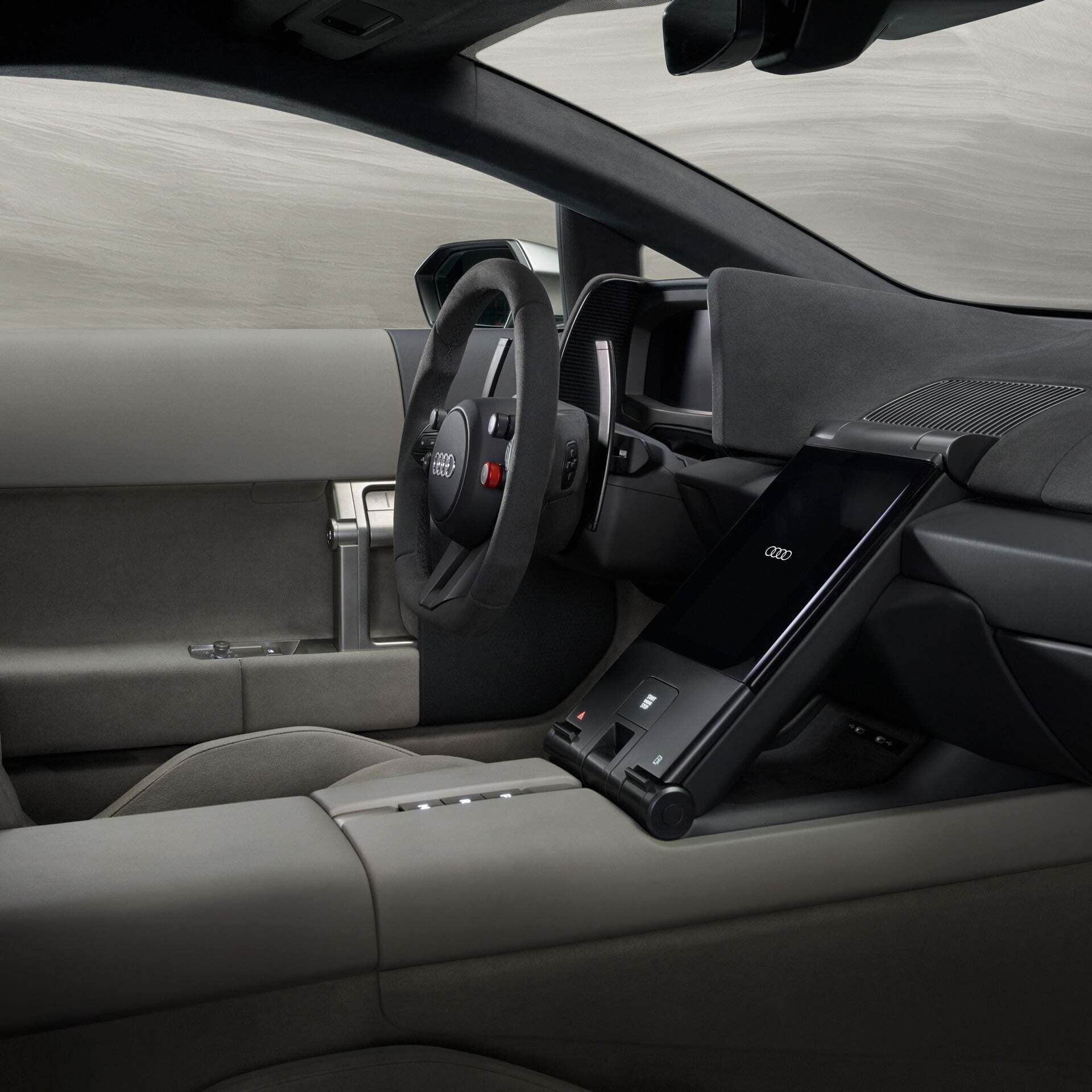 Das klar strukturierte Interieur des Audi Nuvolari