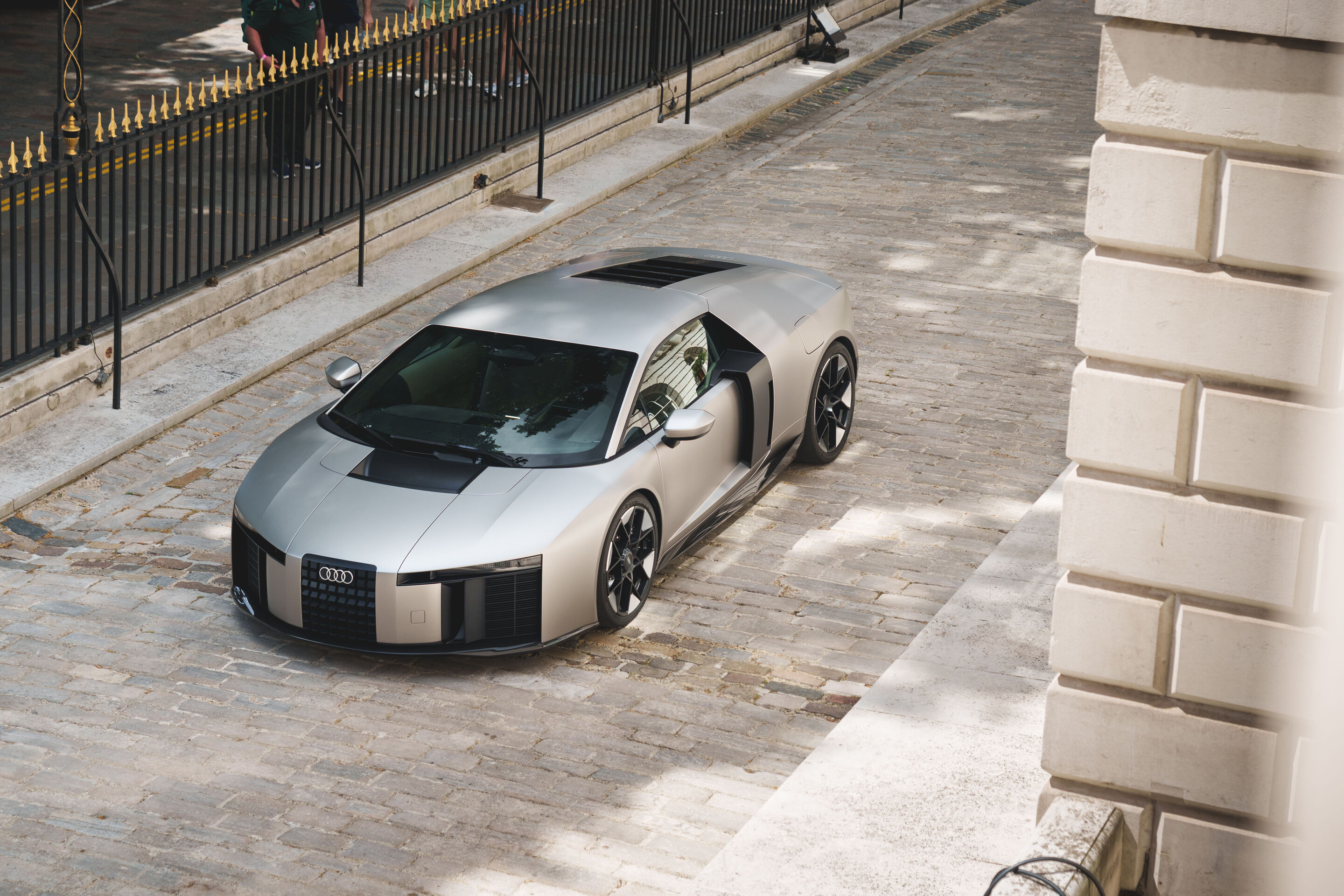 Audi Nuvolari in London - The Nuvolari is the fastest and most powerful production vehicle in the brand’s history — and the first to follow Audi’s new design philosophy. In early July, the supercar caused a stir when it made its UK debut in London.