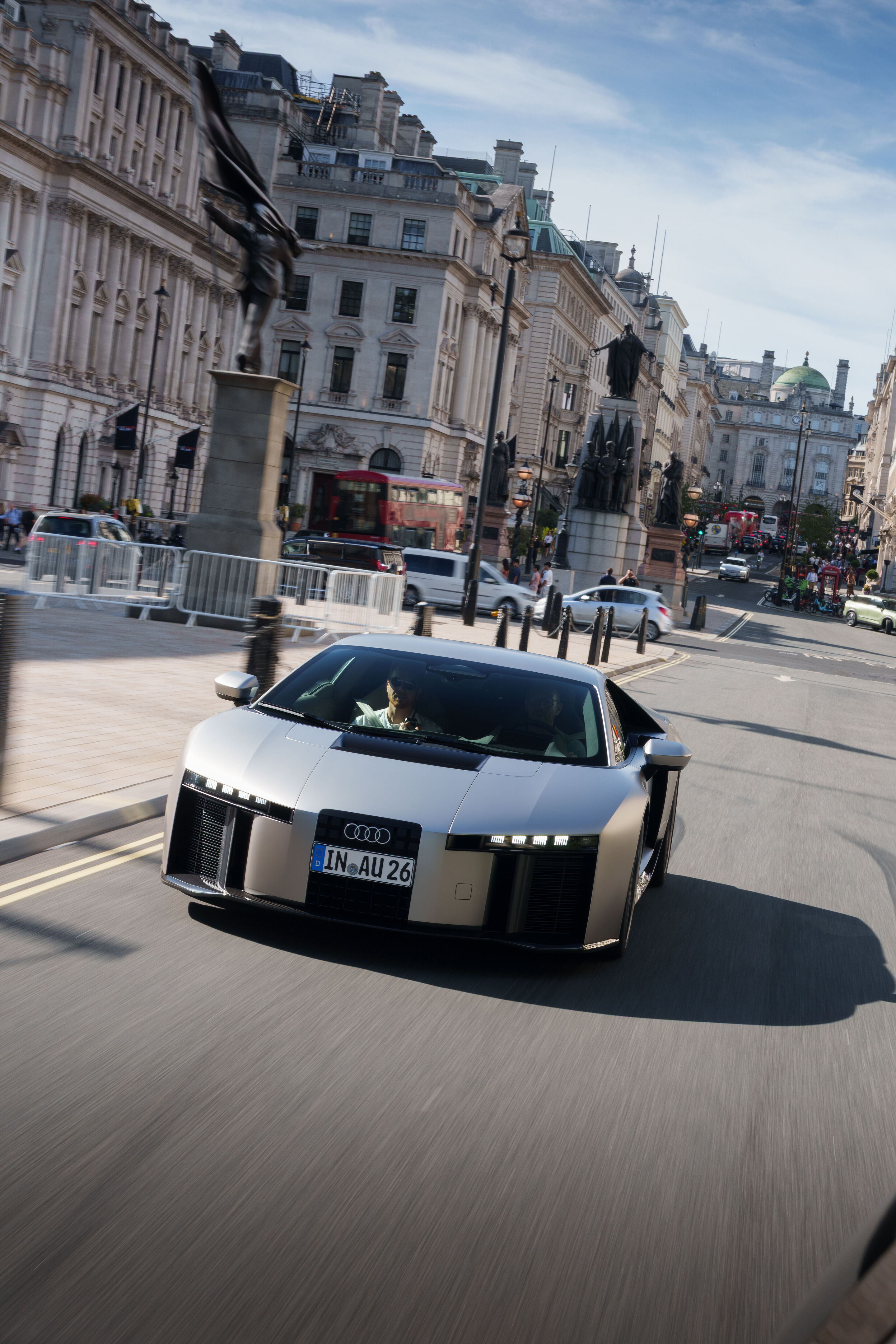 Audi Nuvolari in London - The Nuvolari is the fastest and most powerful production vehicle in the brand’s history — and the first to follow Audi’s new design philosophy. In early July, the supercar caused a stir when it made its UK debut in London.
