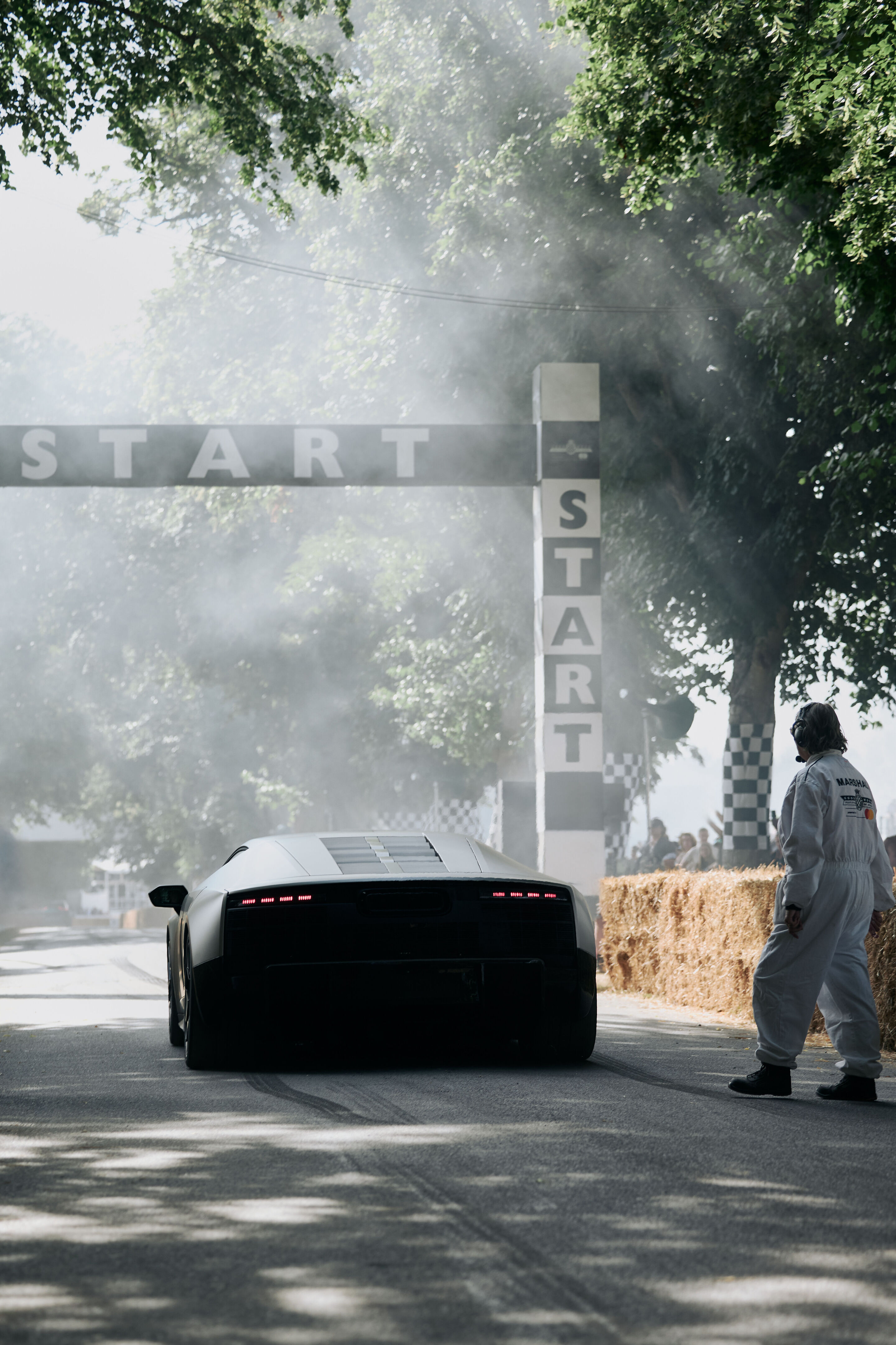 Audi Nuvolari at Goodwood Festival of Speed - Racing legend Tom Kristensen races Audi Nuvolari up the 1.86-kilometer Hillclimb in the grounds of Goodwood House. The Nuvolari is the fastest and most powerful production vehicle in the brand’s history —...