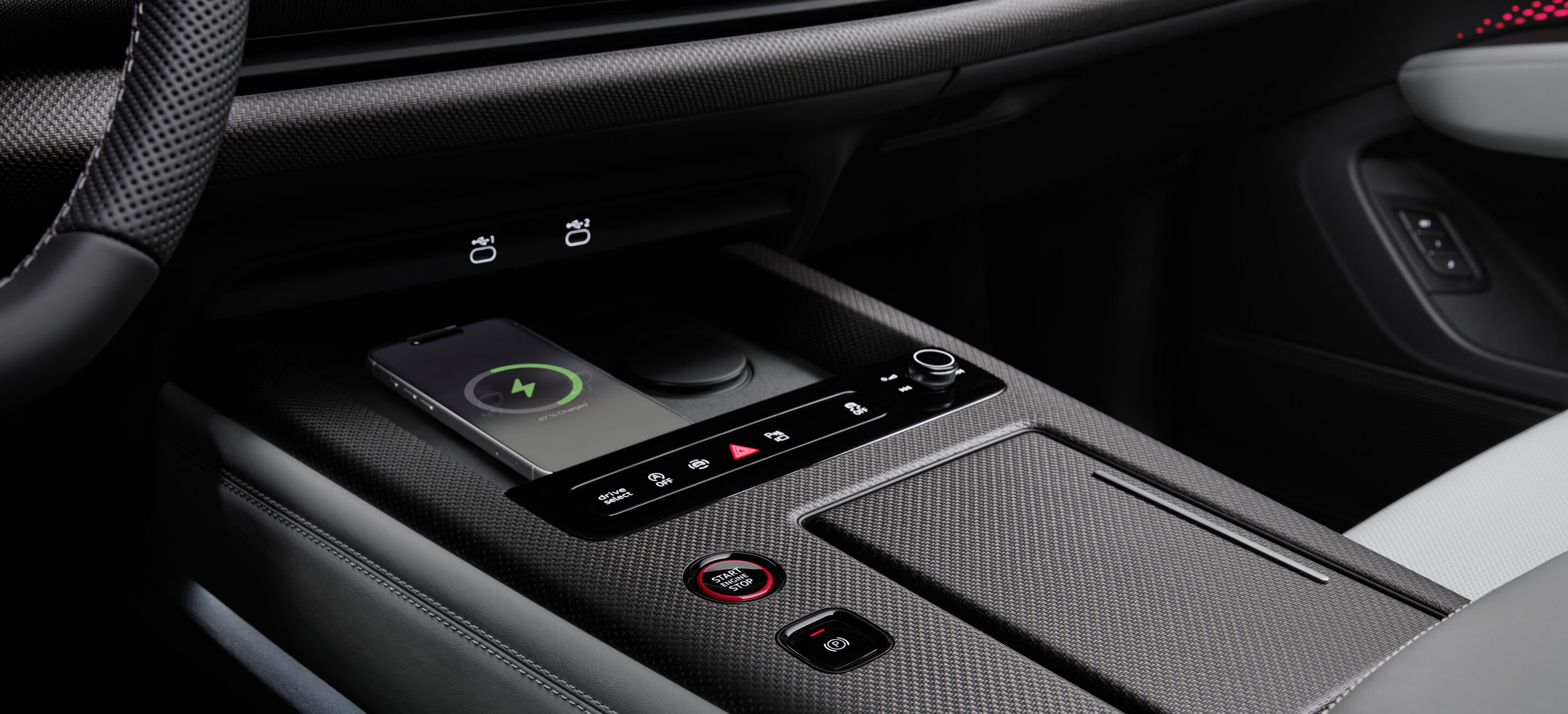 Audi Q9 SUV - Studio photo, interior, cockpit from the driver's side