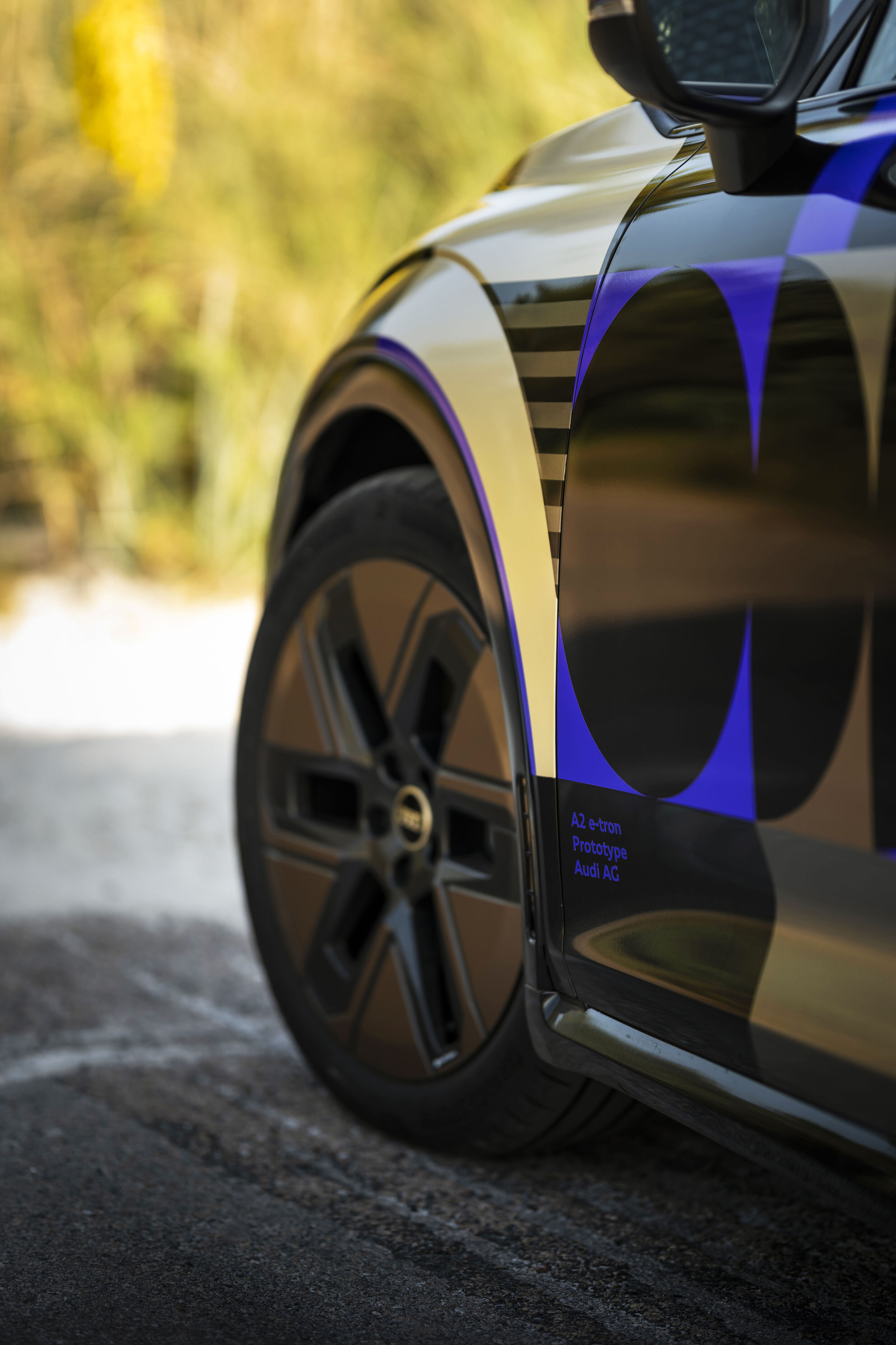 Audi A2 e-tron with design livery - Outdoor static shot, exterior, detail