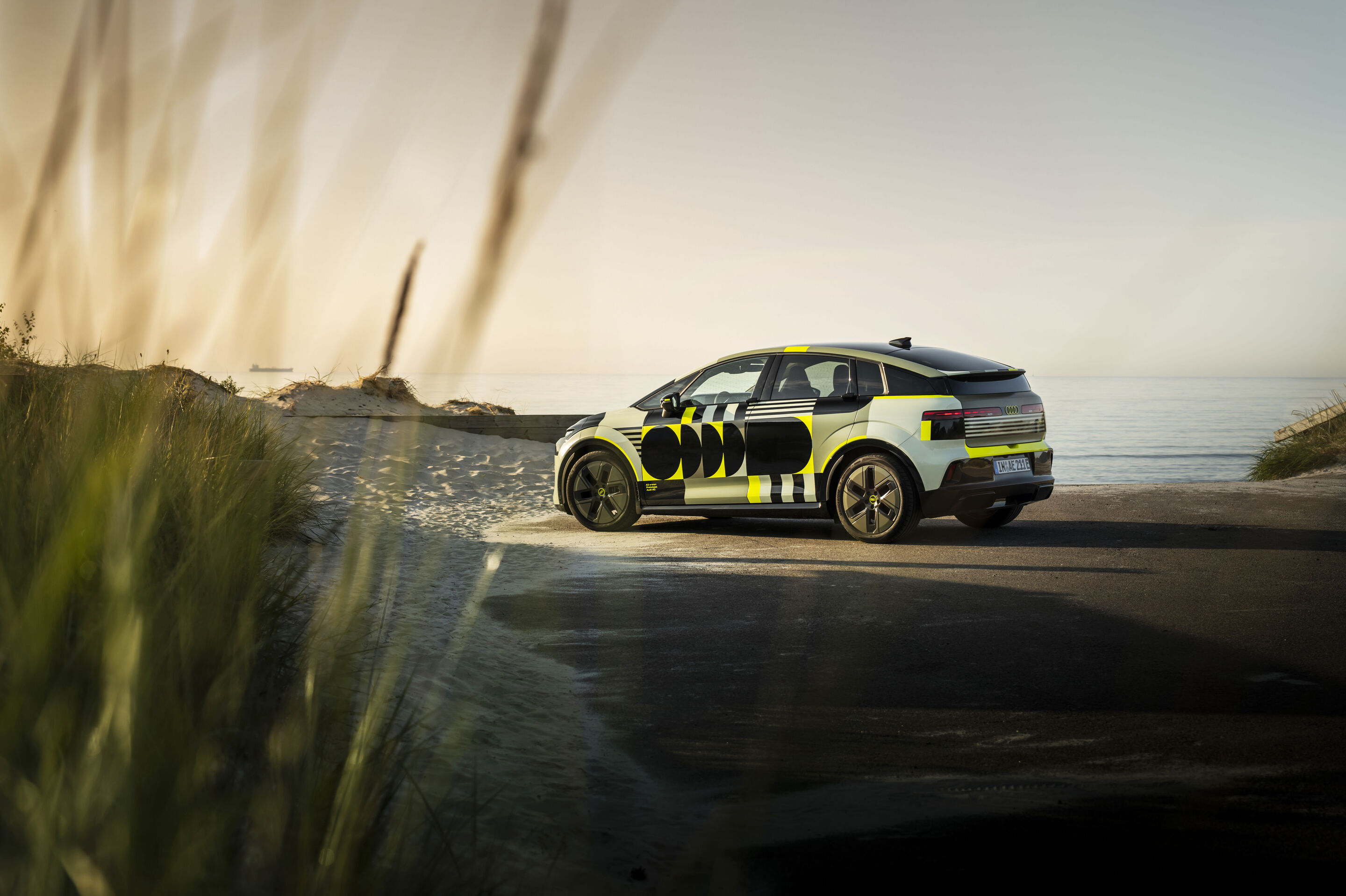 Audi A2 e-tron with design livery - Outdoor static shot, exterior, side-view