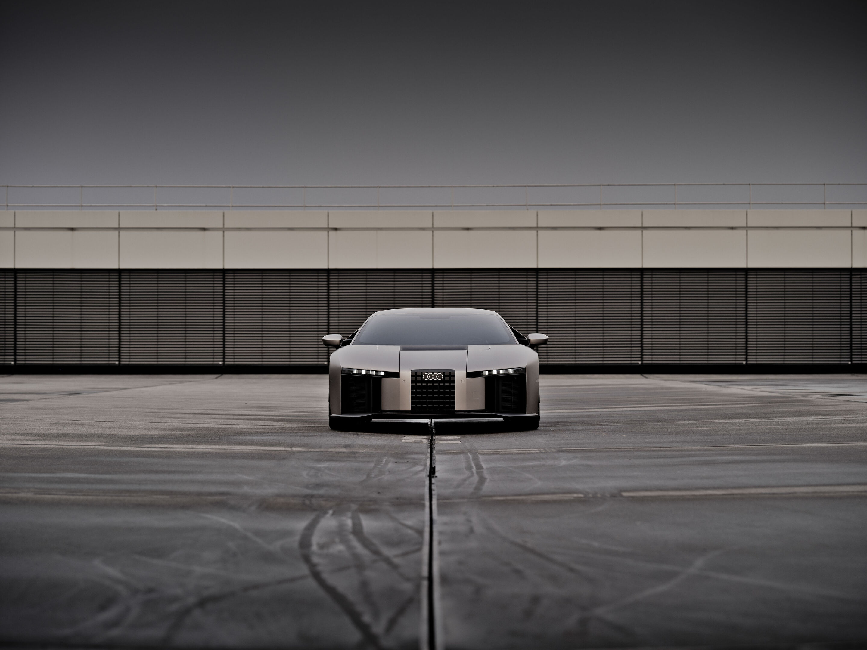The Audi Nuvolari in 405 Days - Internal premiere: The Audi Nuvolari is unveiled on a secret rooftop terrace at the Design Center in Ingolstadt.