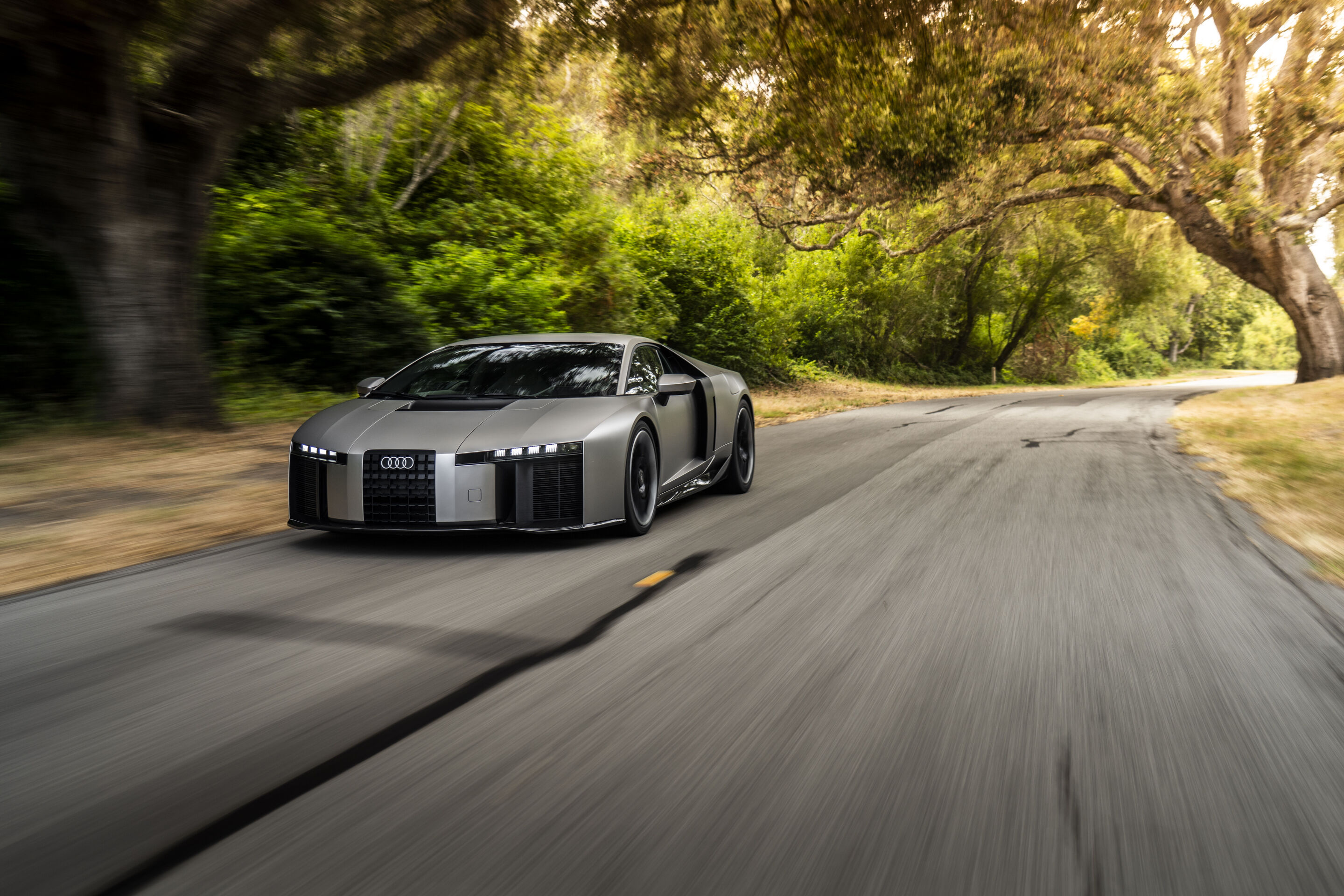 Audi Nuvolari in the U.S. - Outdoor dynamic shot, exterior, three-quarter-front-view
