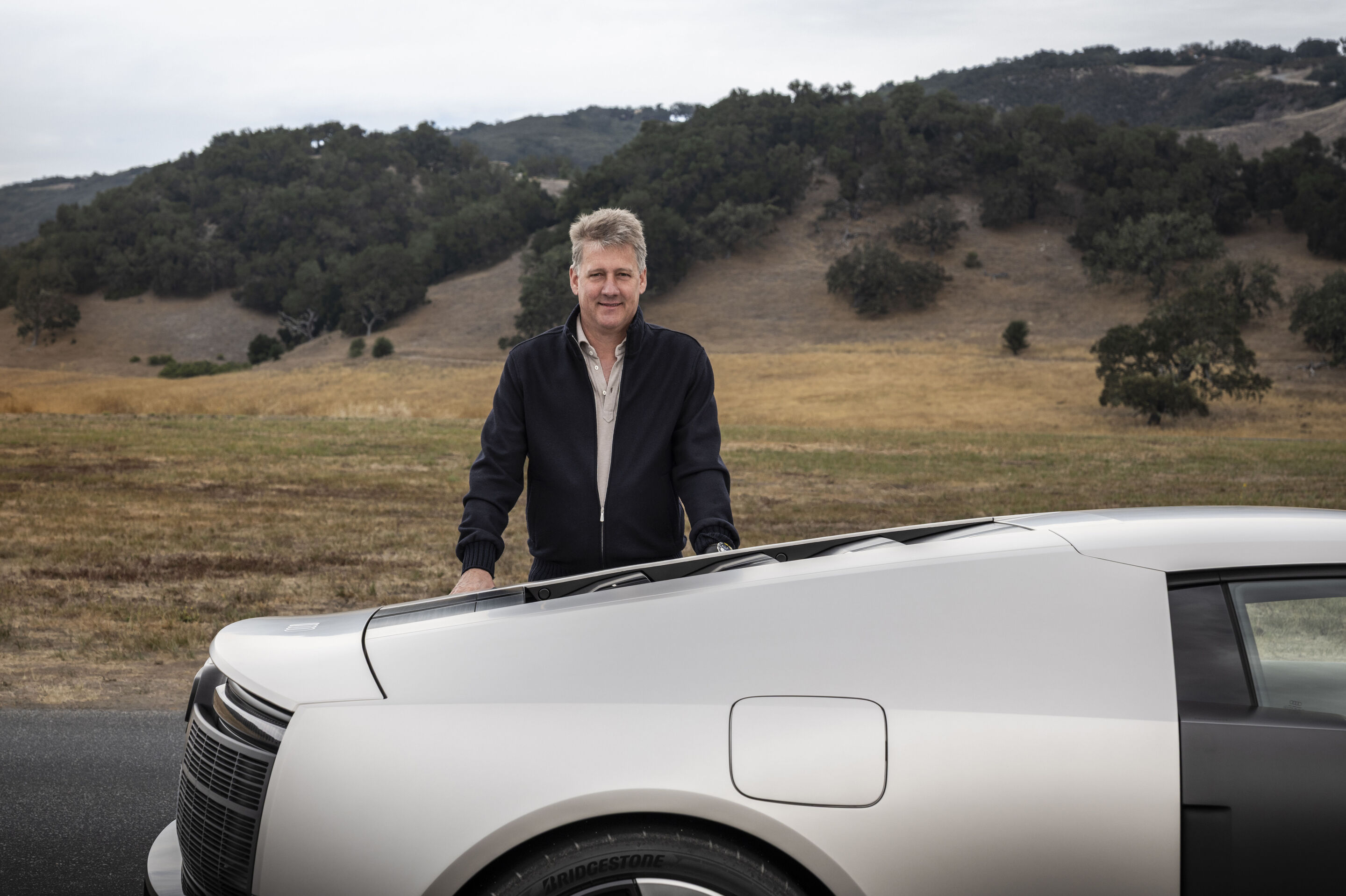 Audi Nuvolari in the U.S. - Audi CEO Gernot Döllner next to the Audi Nuvolari