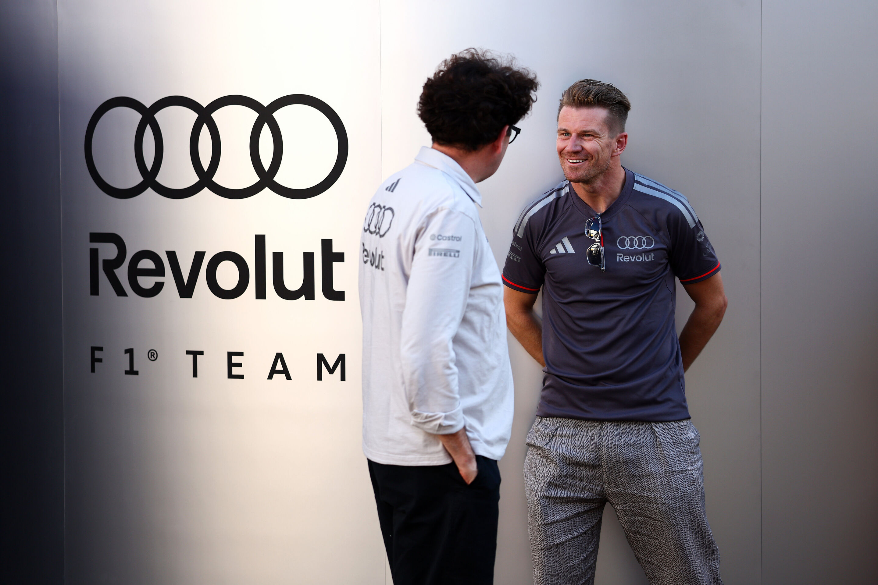 Audi Revolut F1 Team: Spanish Grand Prix - Mattia Binotto, Nico Hulkenberg