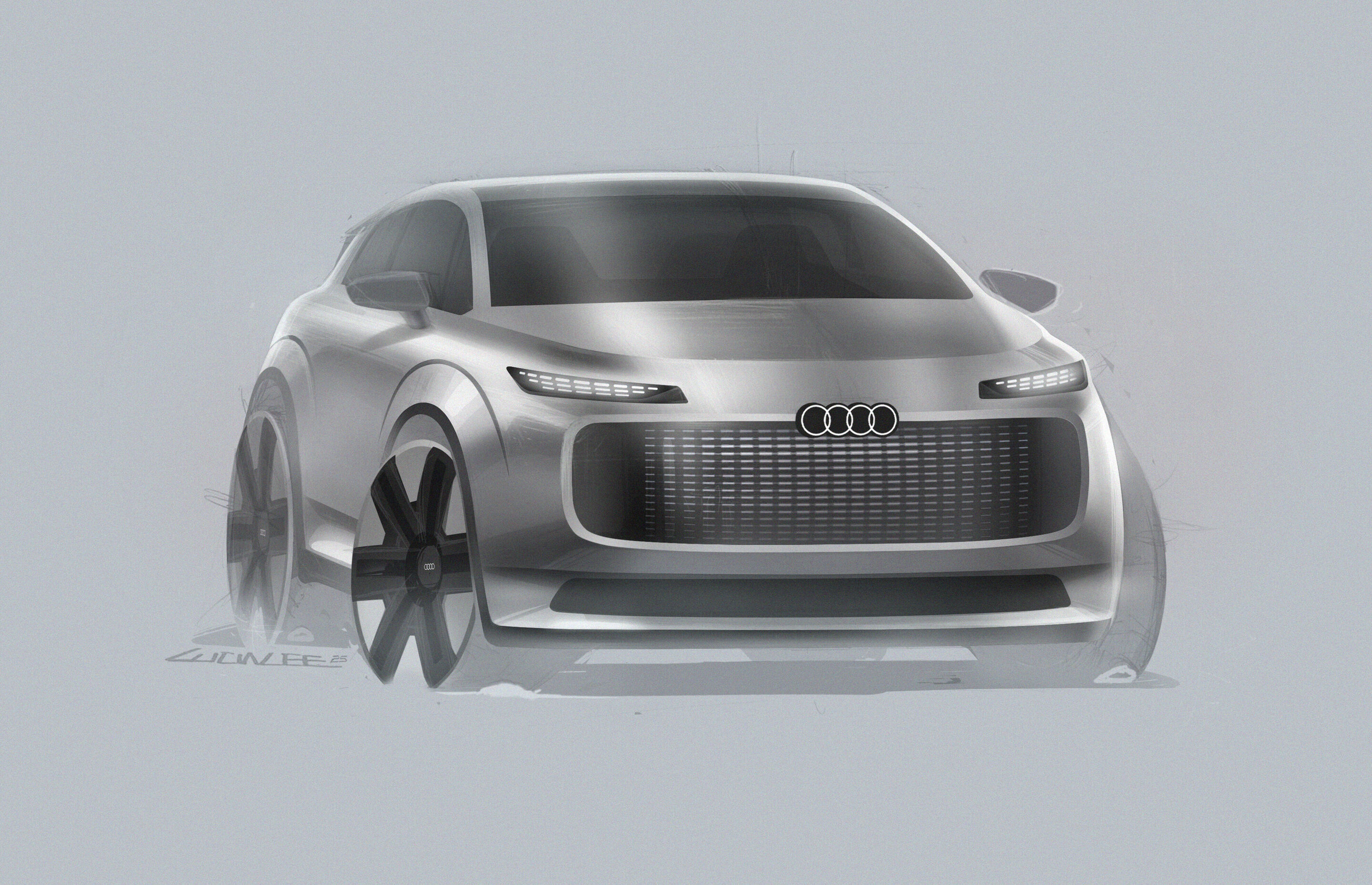 Skizze - Audi A2 e-tron - Design Skizze Exterieur