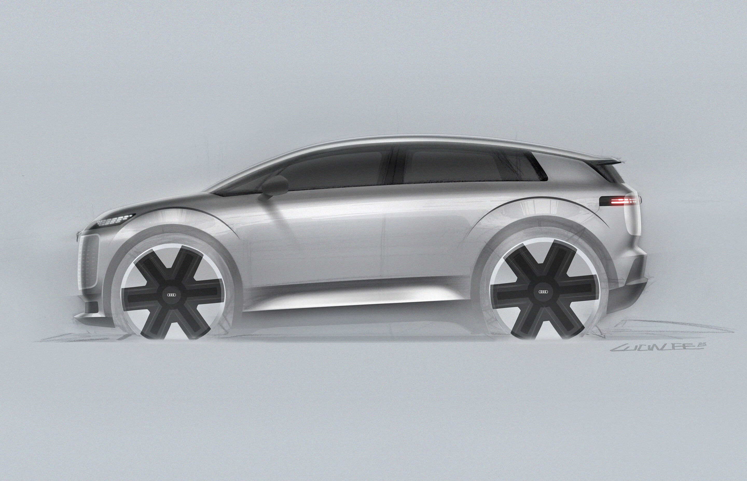 Skizze - Audi A2 e-tron - Design Skizze Exterieur
