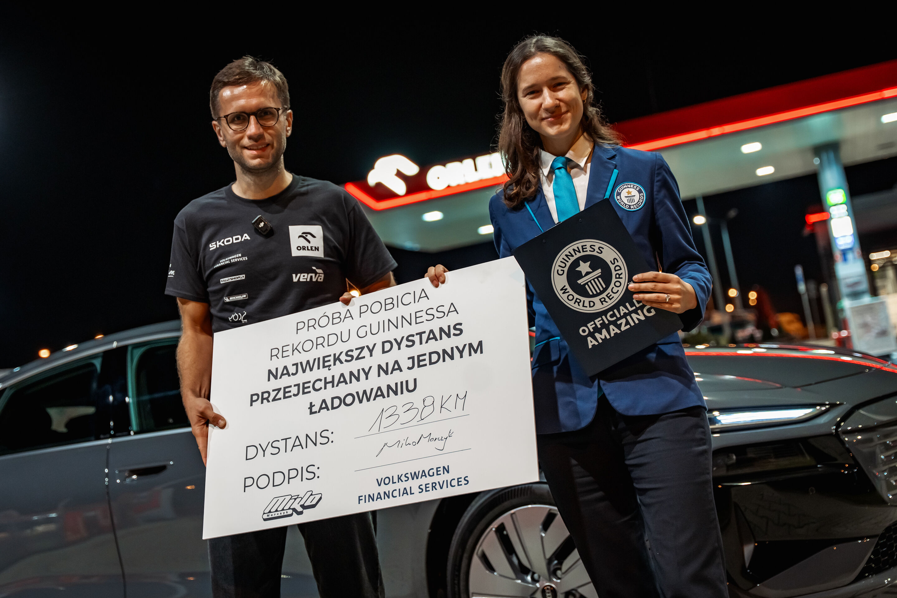 Miko Marczyk - 1.338 Kilometer mit einer Batterieladung: Miko Marczyk stellt im Audi A6 Sportback e-tron performance einen Guinness-Weltrekord auf