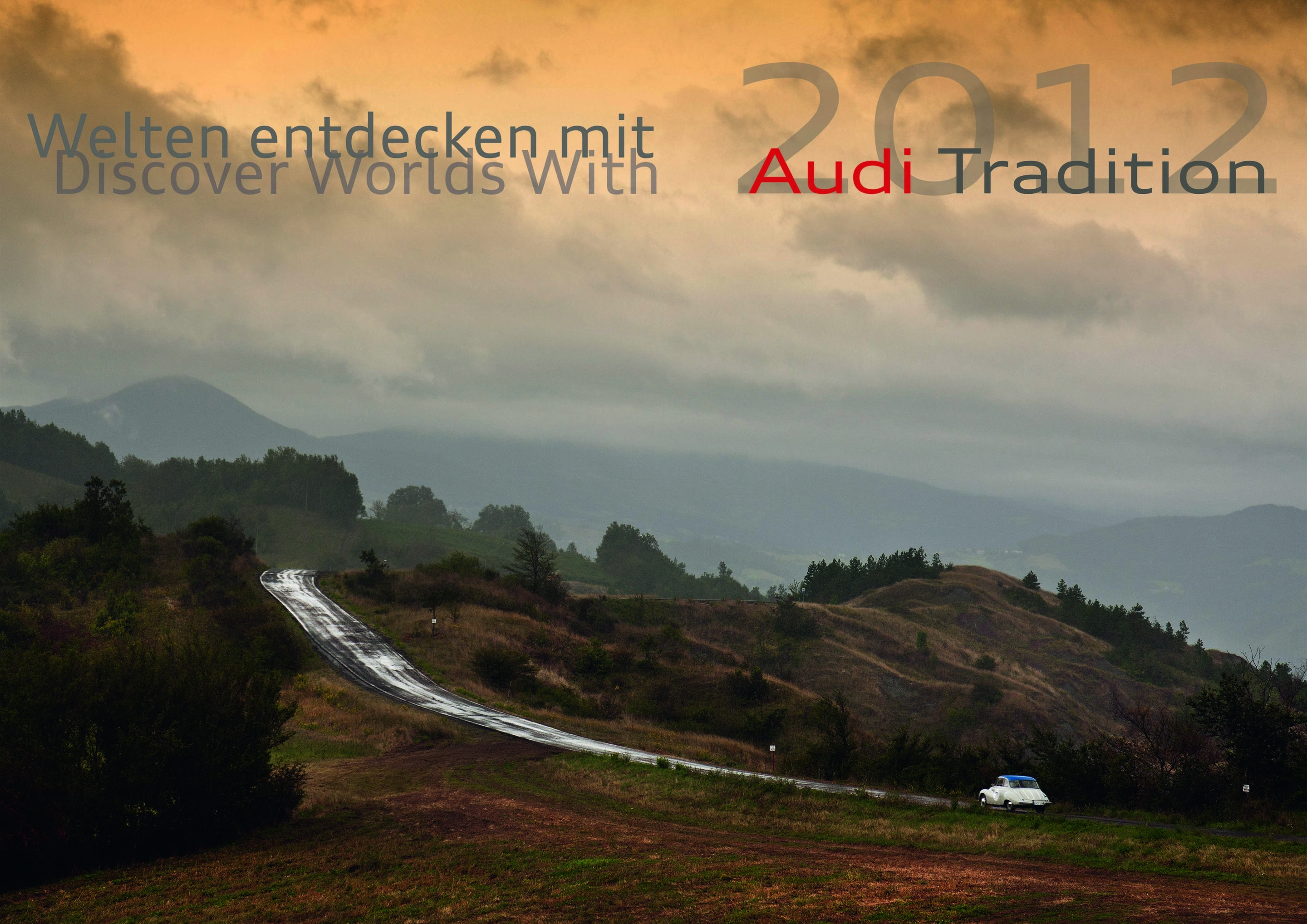 Mit Audi Tradition ein Jahr lang auf Weltreise - Historische Autos im Zentrum grandioser Landschafts- und Stadtaufnahmen: Der Kalender „Welten entdecken mit Audi Tradition“ bietet dem Betrachter Monat für Monat Augenschmaus für das kommenden Jahr 2012.