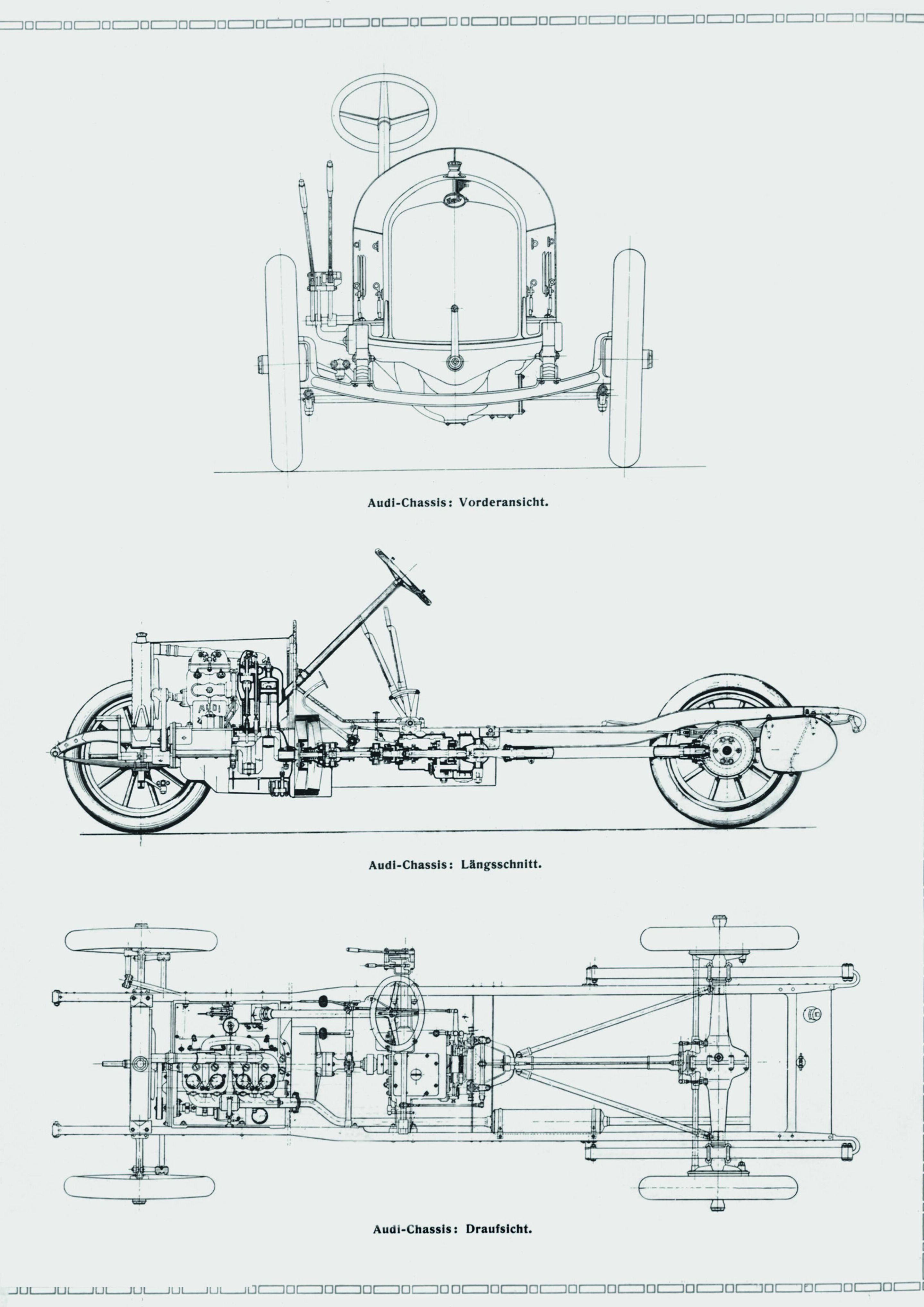 Jubiläumsmagazin Historie - Die Technik des Alpensiegers: Leiterrahmen, starre Achsen, Vierzylinder
