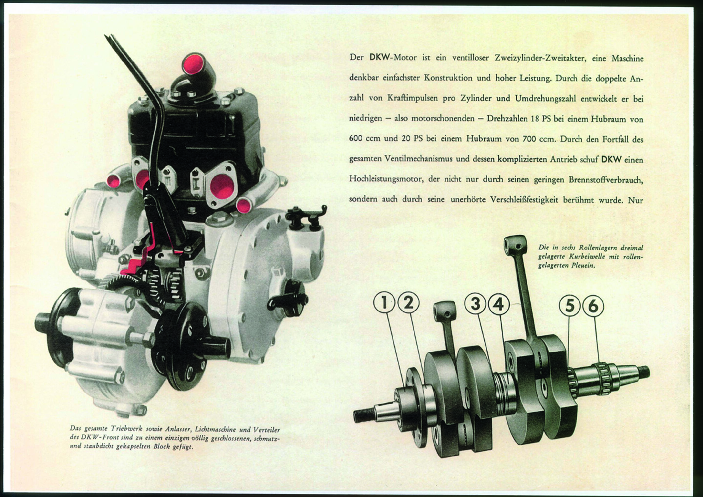 Anniversary magazine History - DKW - the brochure explains the benefits of two-stroke engines