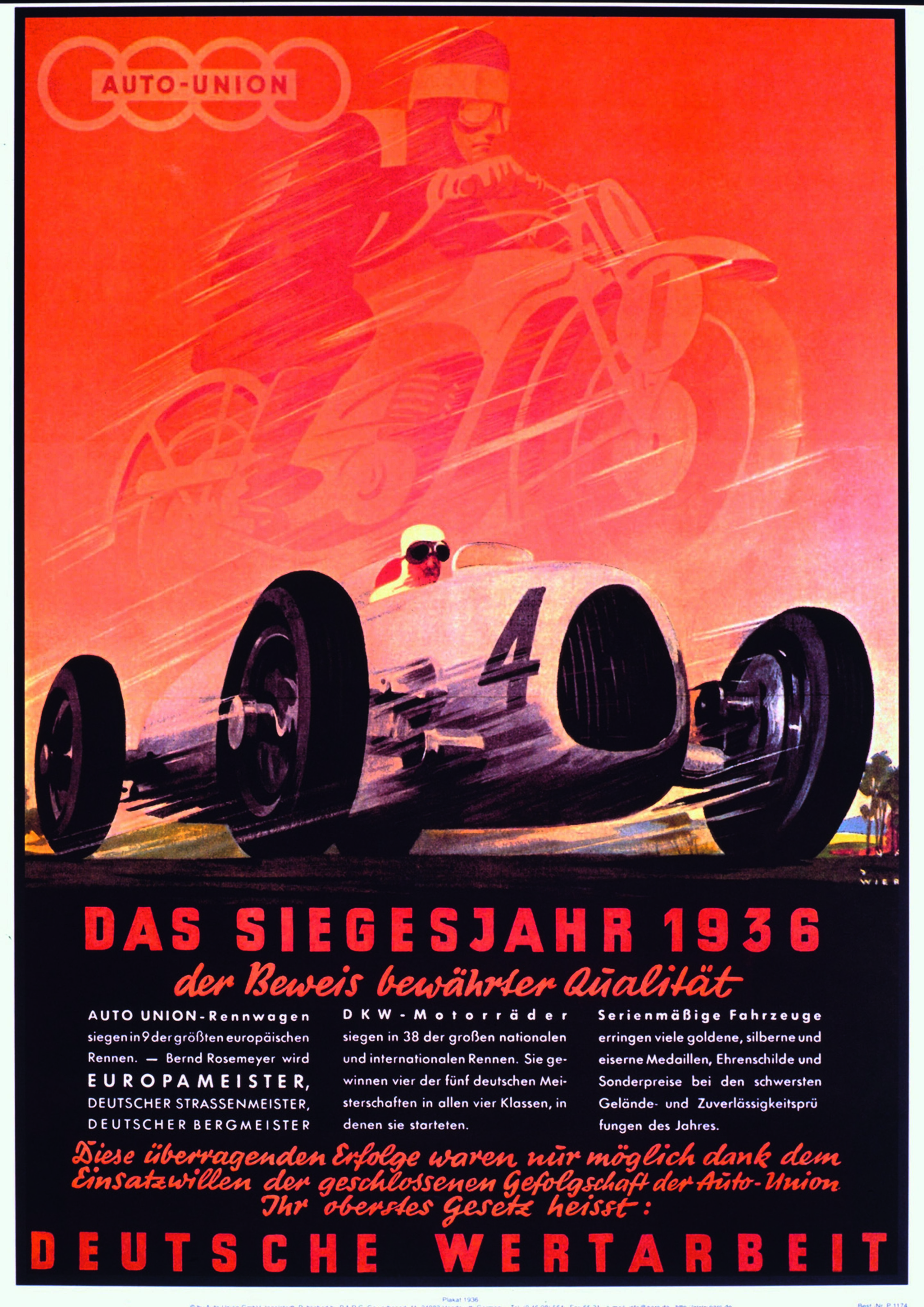 Anniversary magazine History - Grand Prix races - the "year of victory" 1936 in advertising