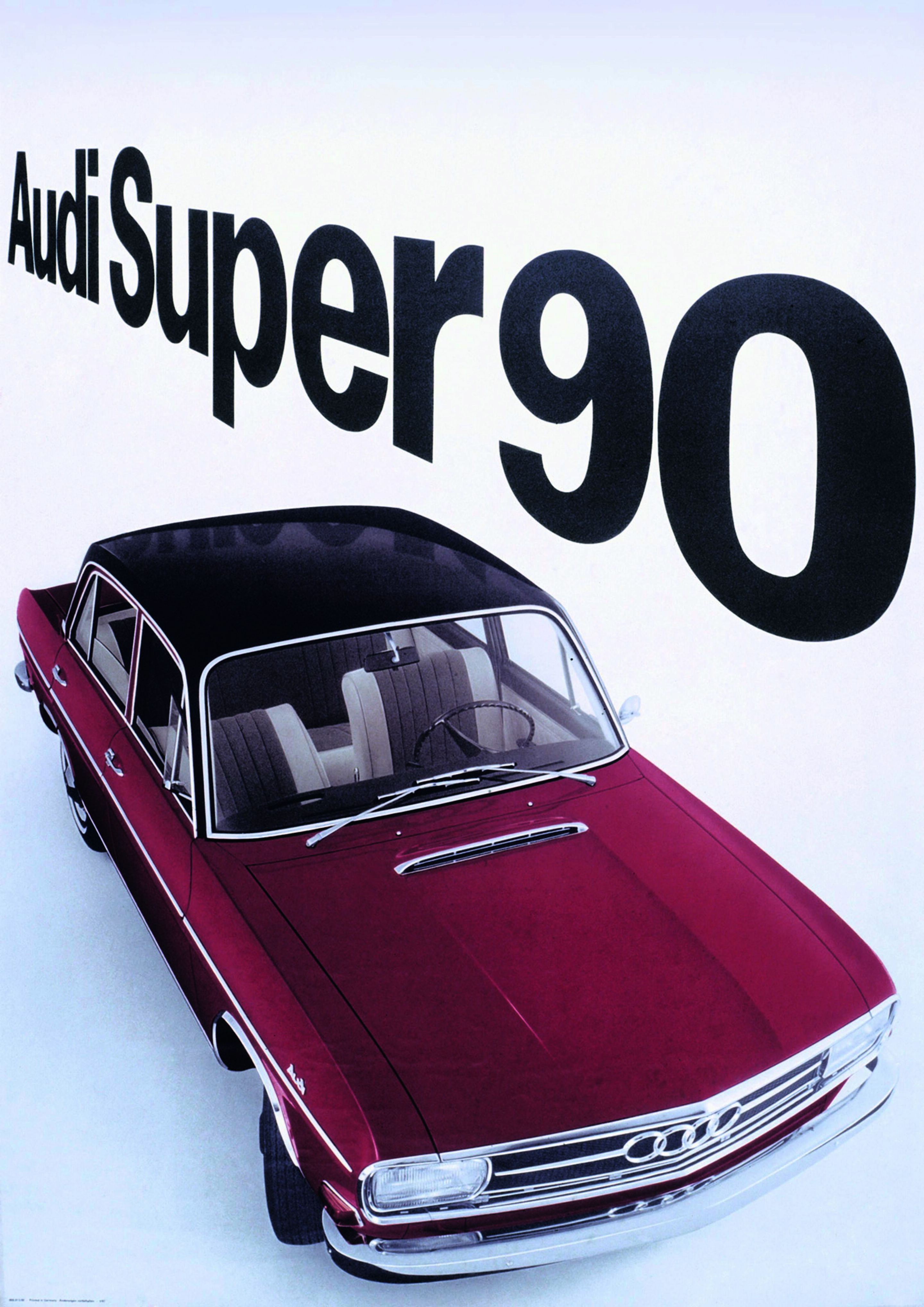 Jubiläumsmagazin Historie - Audi Super 90, fotografiert für den Prospekt