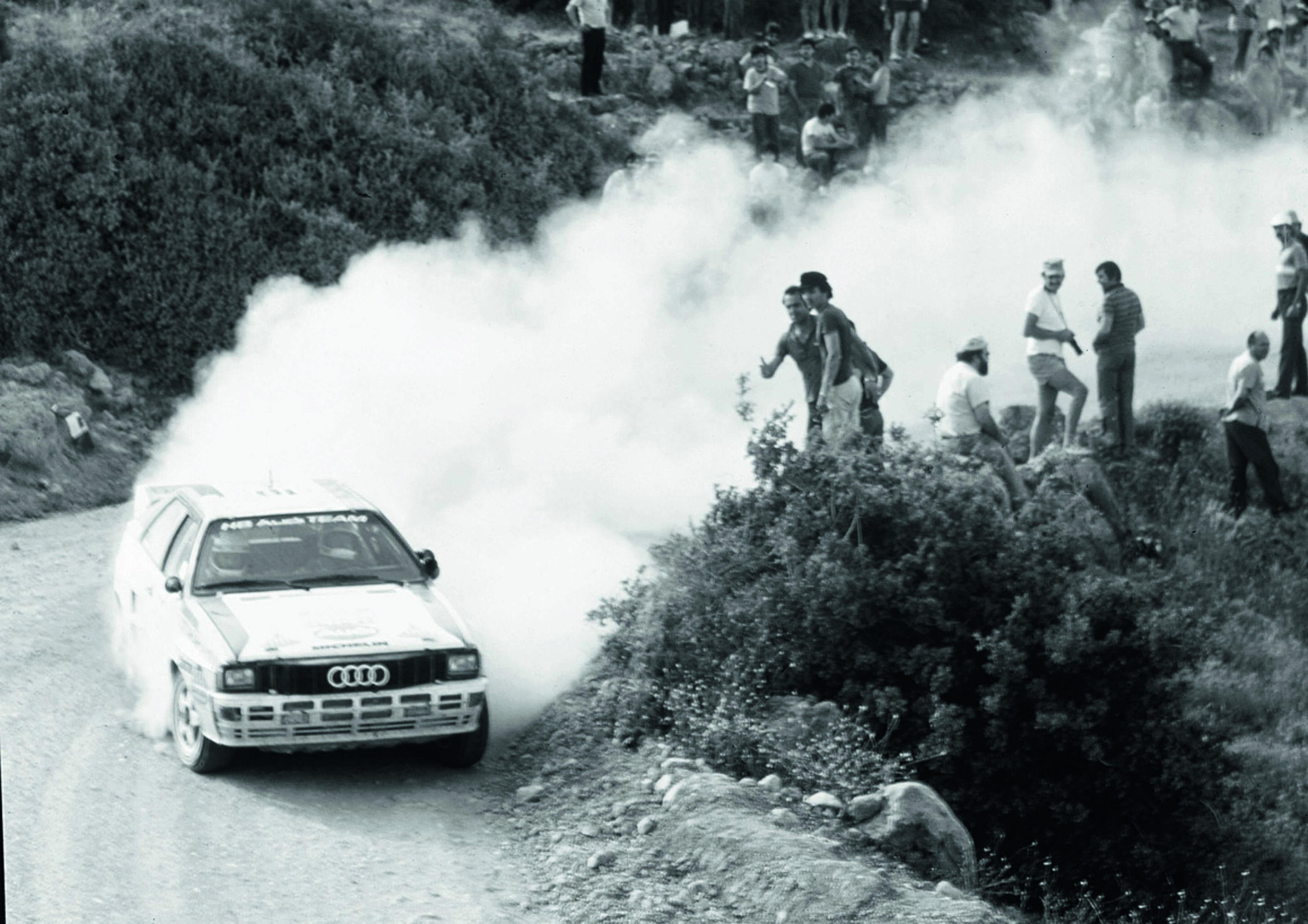 Anniversary magazine History - Motorsport – Stig Blomqvist on his way to victory at the 1984 Rallye Acropolis