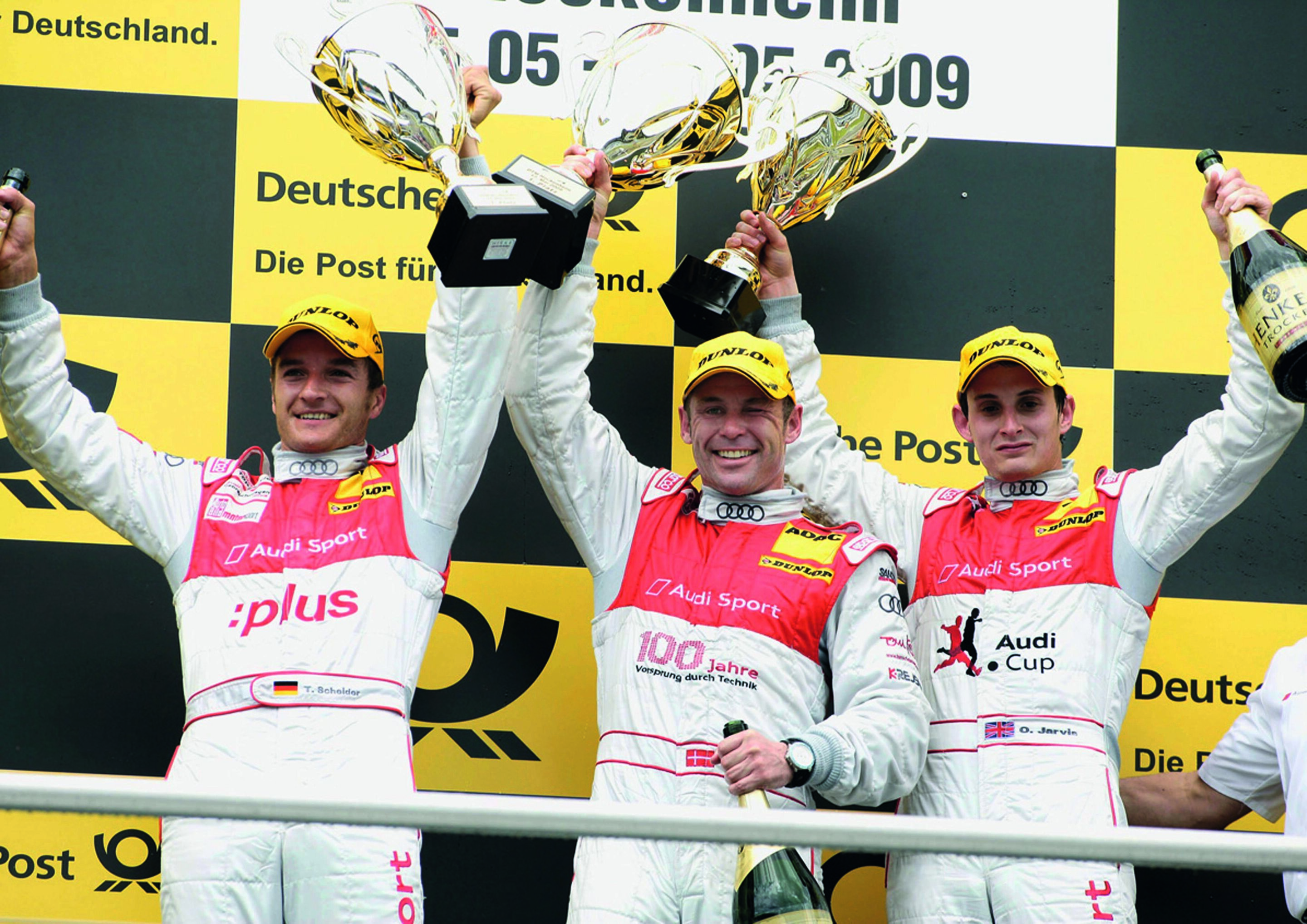 Anniversary magazine Motorsports - DTM 2009 in Hockenheim - Timo Schneider, Tom Kristensen and Oliver Jarvis.