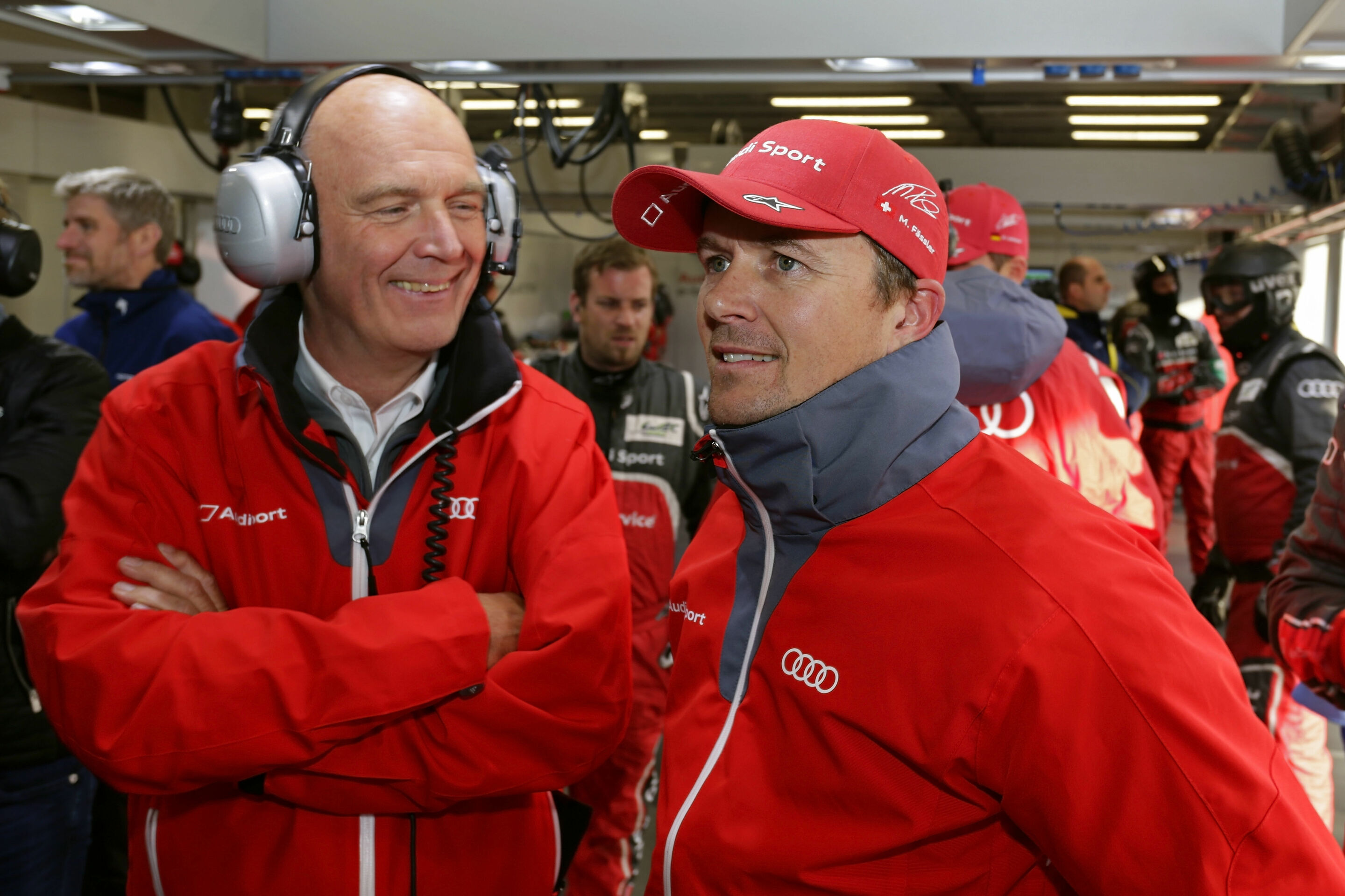 WEC Spa 2015 - Dr. Wolfgang Ullrich (Audi-Motorsportchef), Marcel Fässler