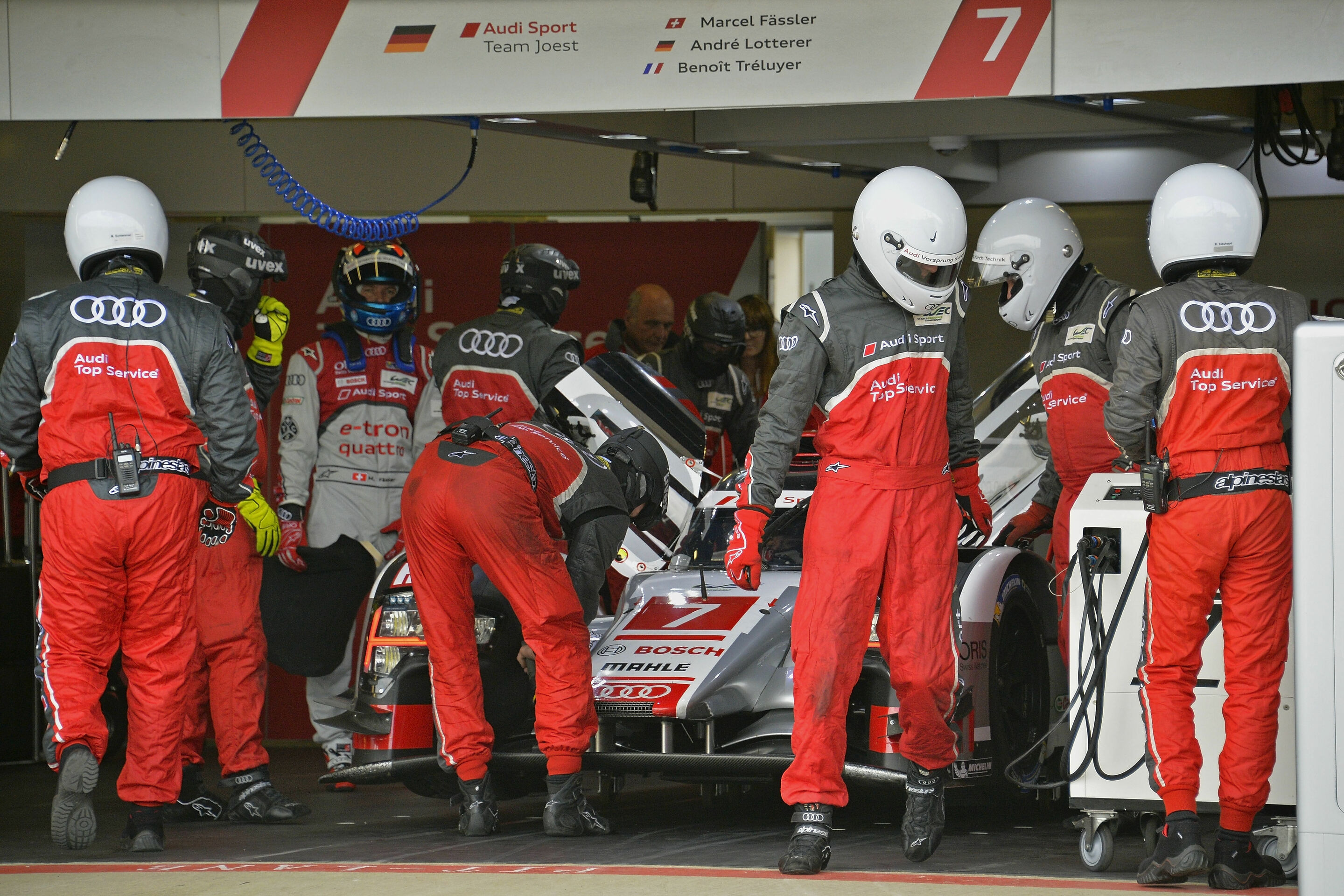 WEC Silverstone 2015 - Audi R18 e-tron quattro #7 (Audi Sport Team Joest), Marcel Fässler, André Lotterer, Benoît Tréluyer