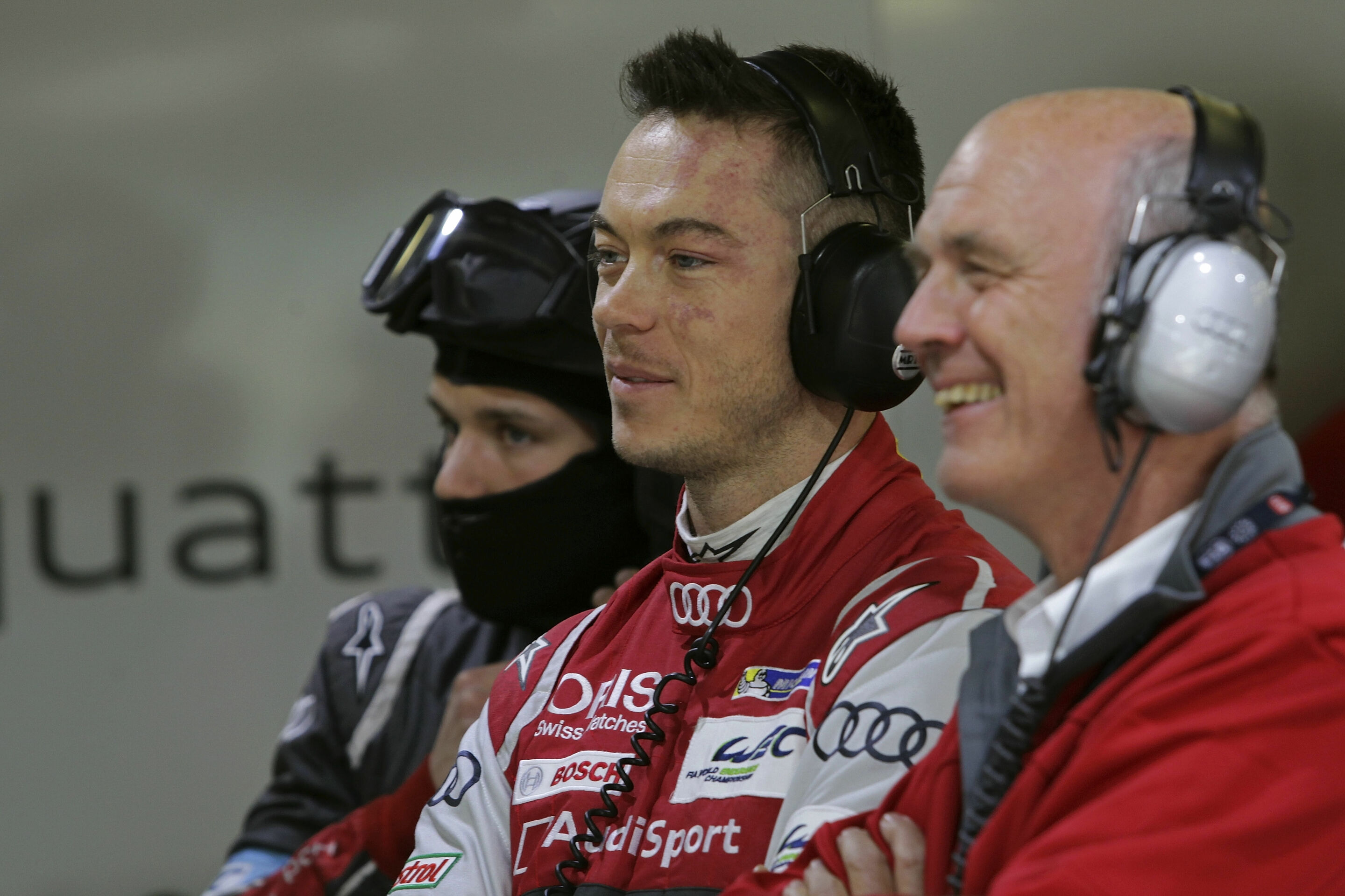 WEC Silverstone 2015 - André Lotterer, Dr. Wolfgang Ullrich (Audi-Motorsportchef)