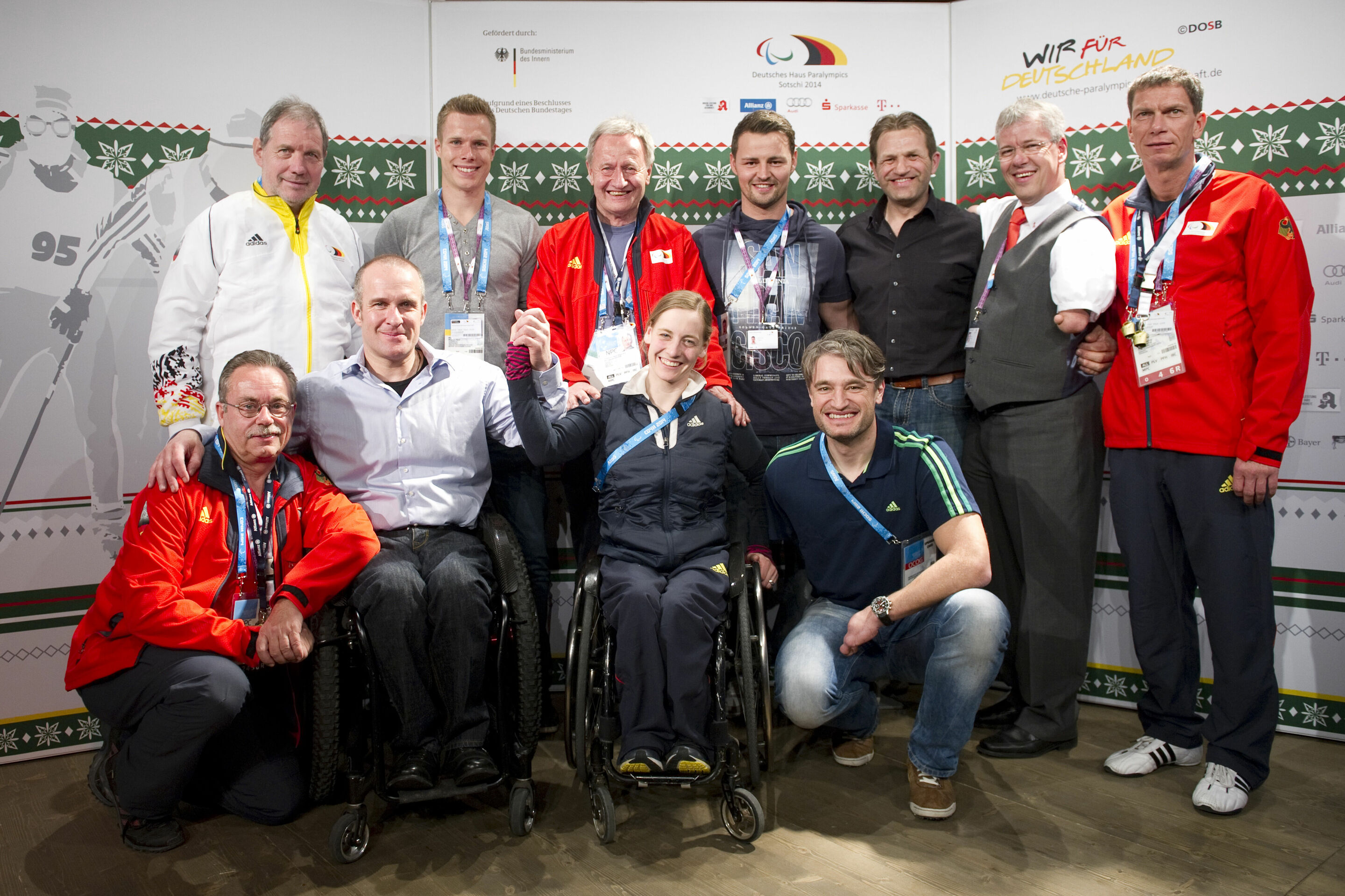 Meeting guests and athletes at the German House