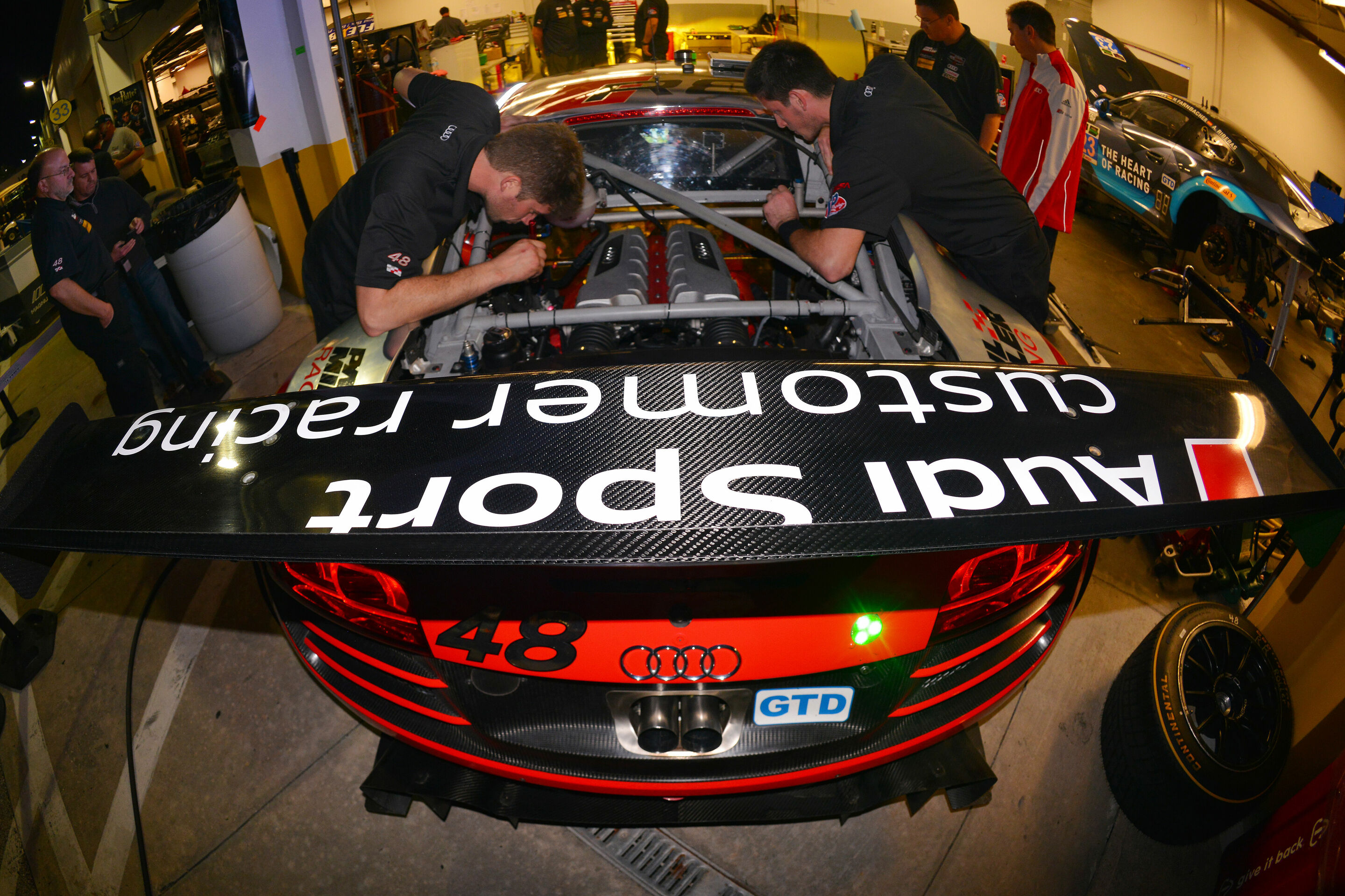 24h Daytona 2015 - Audi R8 LMS #48 (Paul Miller Racing), Christopher Haase (D), Bryce Miller (USA), Dion von Moltke (USA), René Rast (D)