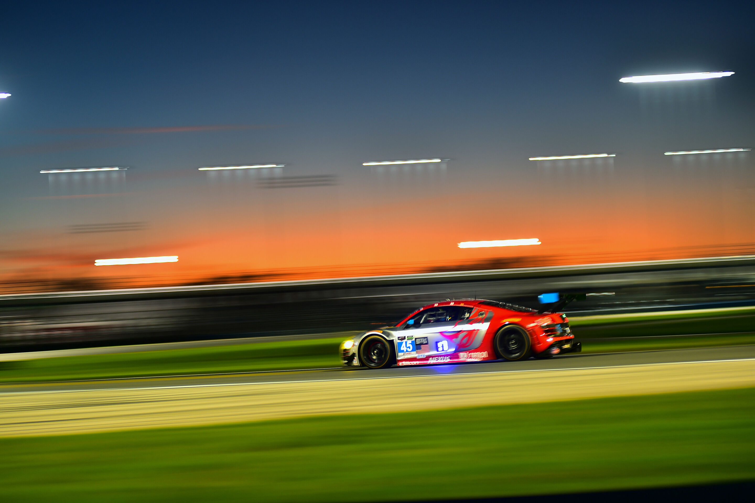 24h Daytona 2015 - Audi R8 LMS #45 (Flying Lizard Motorsports), Tomonobu Fuji (J), Satoshi Hoshino (J), Robert Thorne (USA), Markus Winkelhock (D)