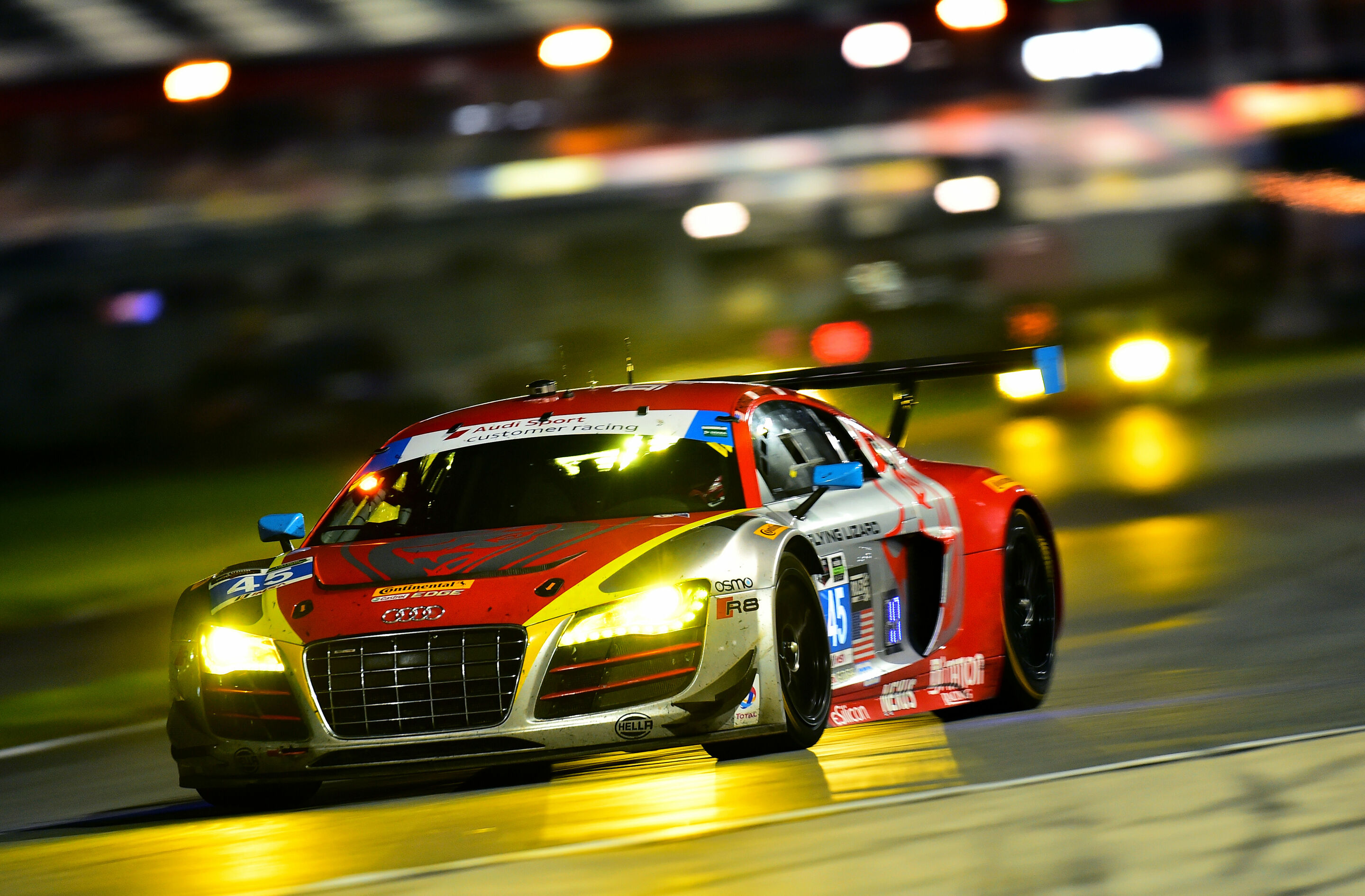 24h Daytona 2015 - Audi R8 LMS #45 (Flying Lizard Motorsports), Tomonobu Fuji (J), Satoshi Hoshino (J), Robert Thorne (USA), Markus Winkelhock (D)
