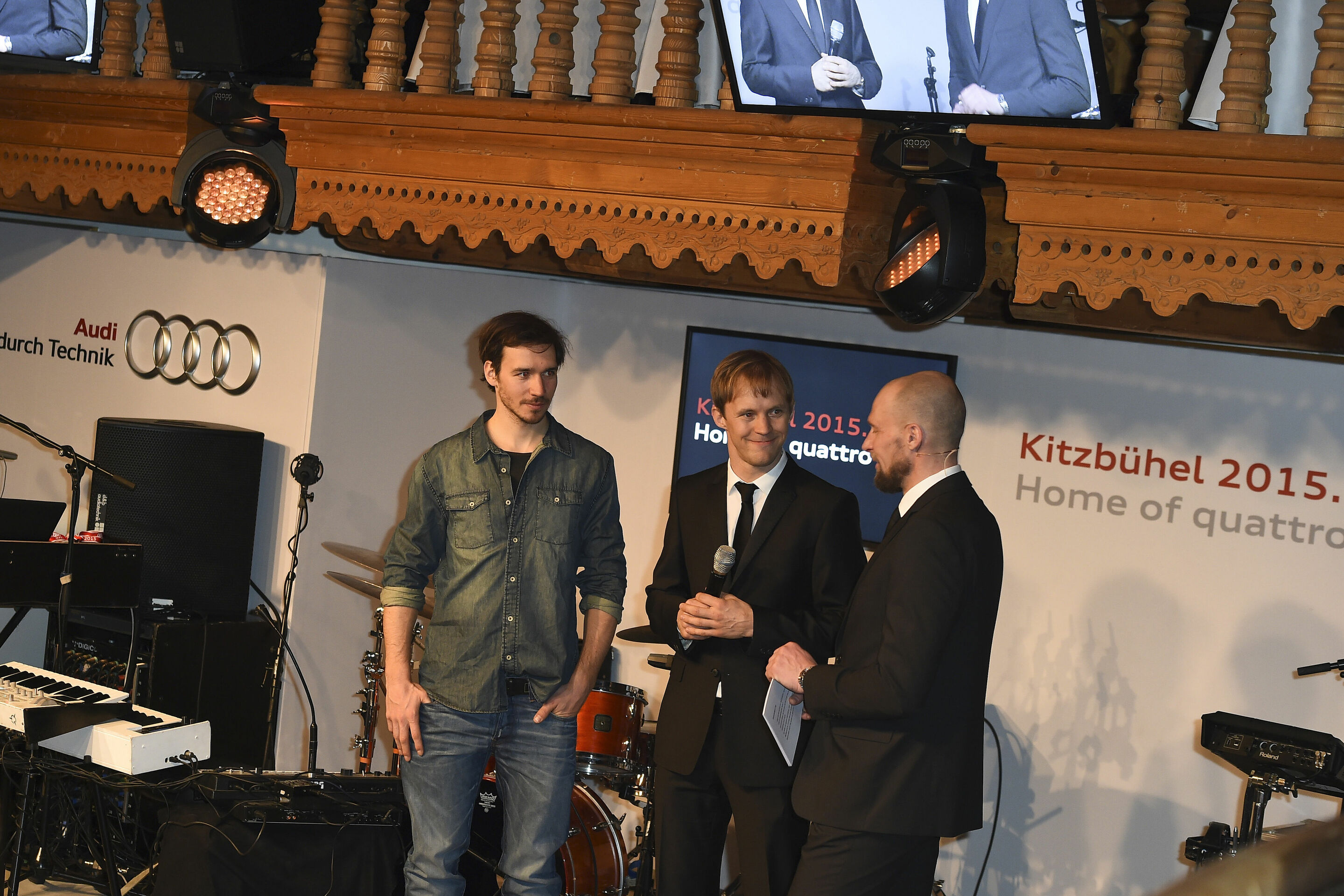 Kitzbühel 2015 - Felix Neureuther, Mattias Ekström, Marco Büchel