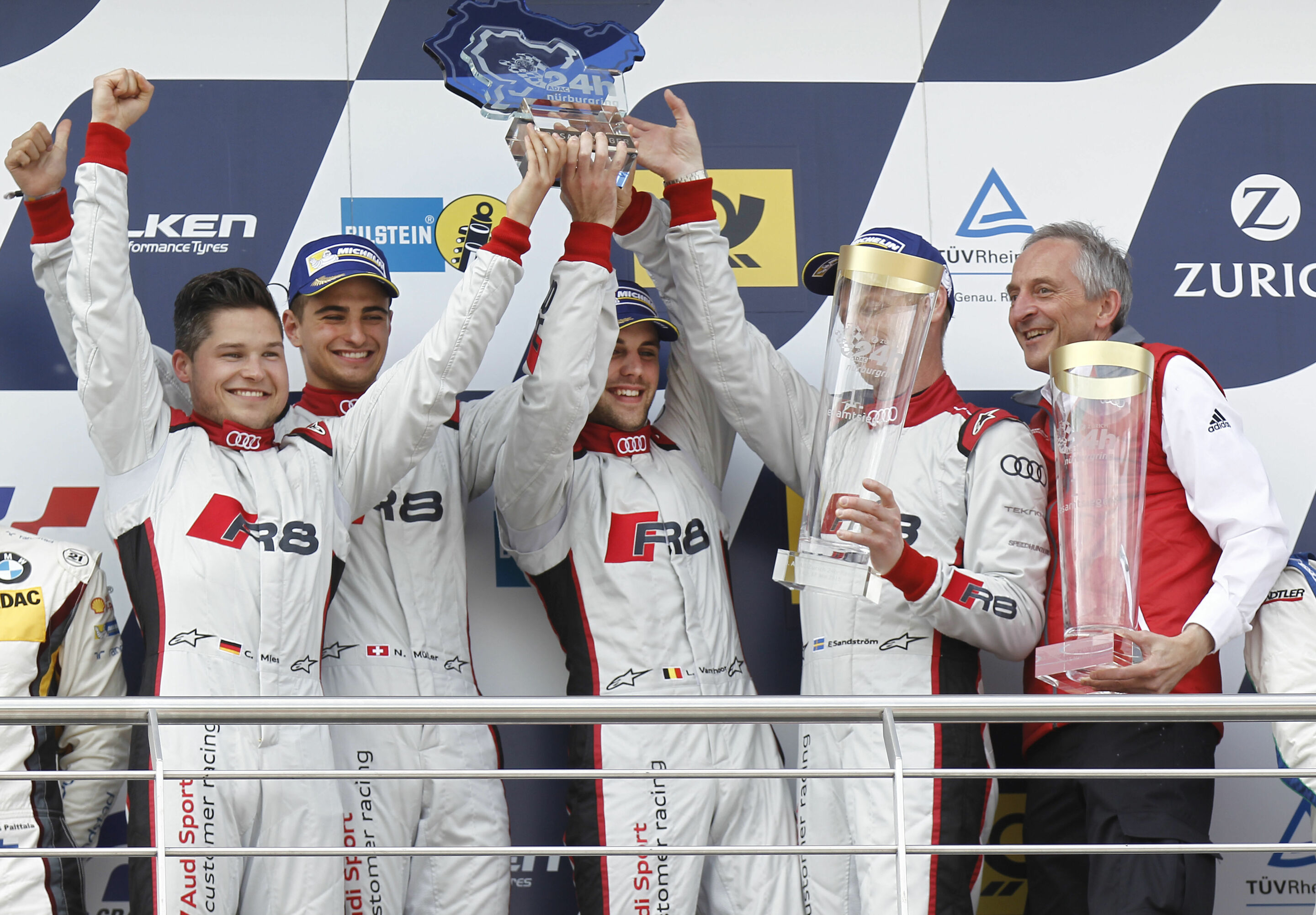 24 Stunden Nürburgring 2015 - Christopher Mies, Nico Müller, Laurens Vanthoor, Edward Sandström, Romolo Liebchen