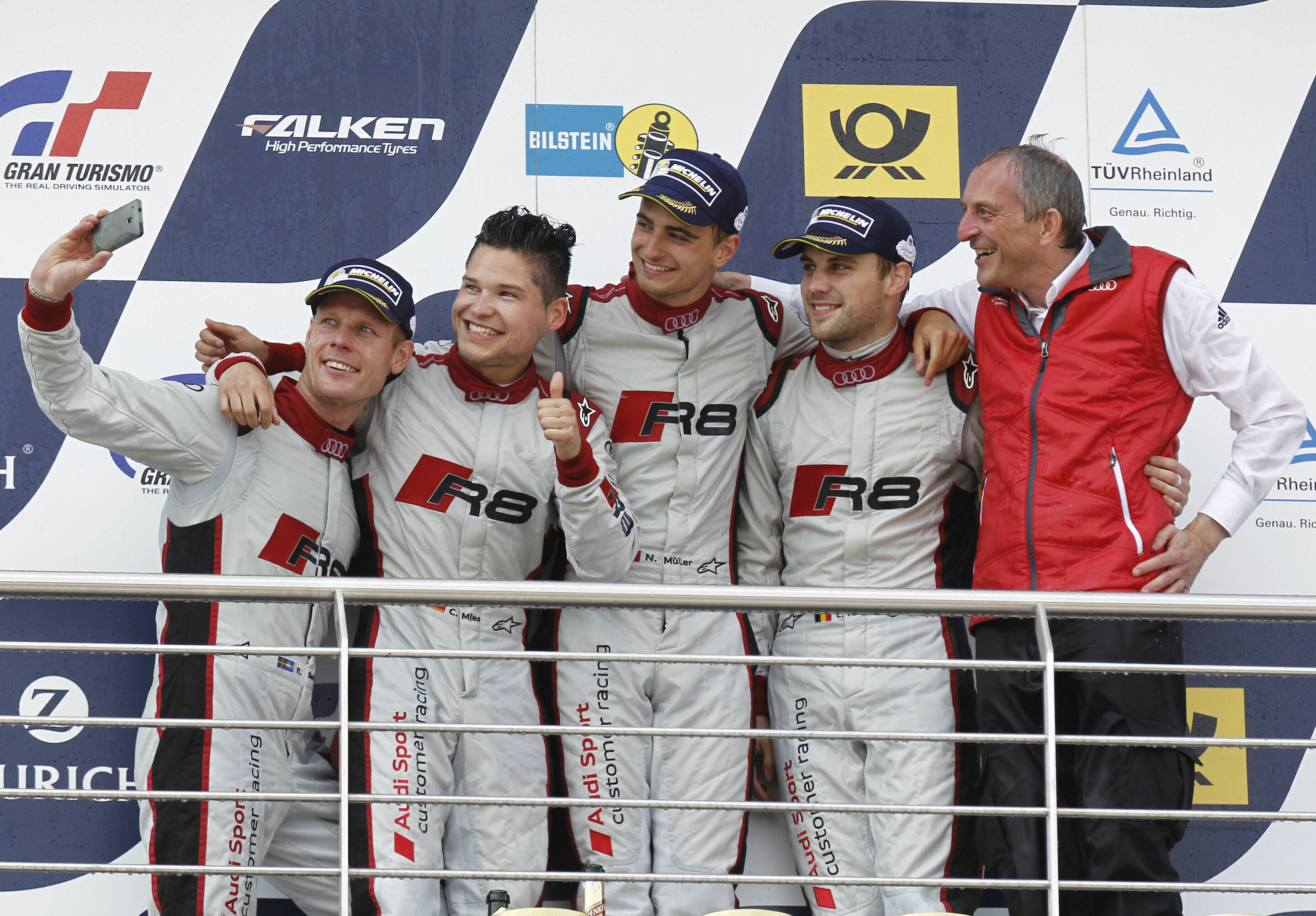 24 Hours Nürburgring 2015 - Edward Sandström, Christopher Mies, Nico Müller, Laurens Vanthoor, Romolo Liebchen