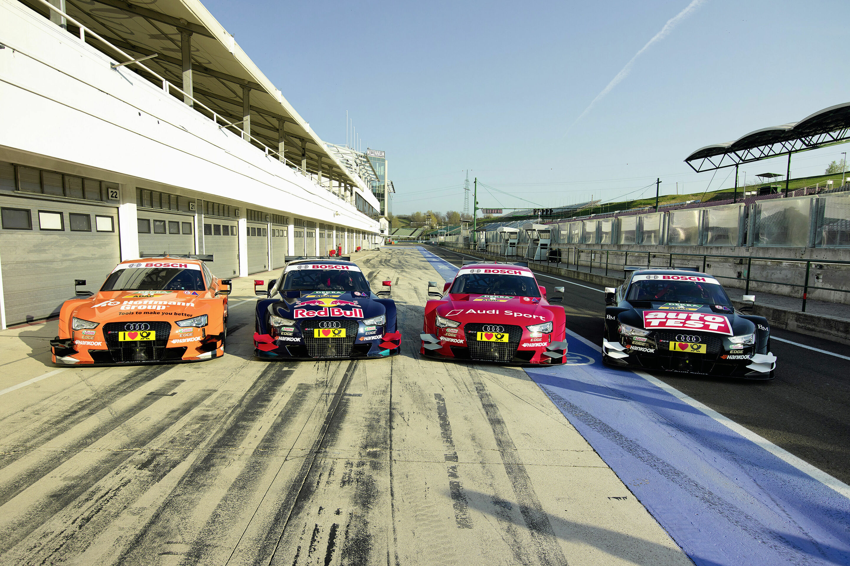 Audi drivers test RS 5 DTM at Budapest