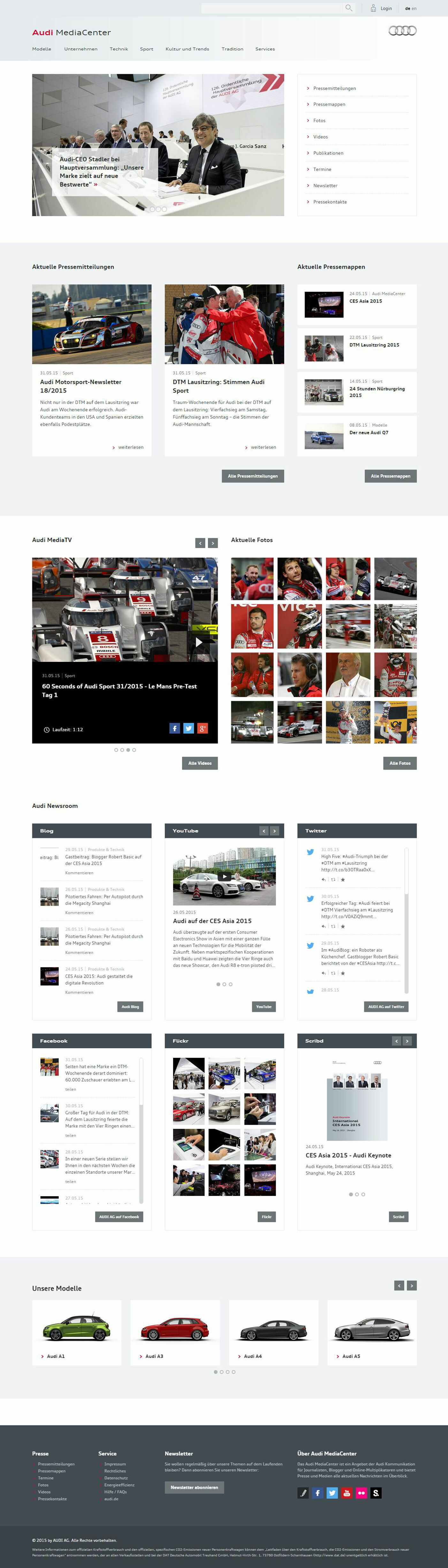 Neues Audi MediaCenter jetzt online - Neues Audi MediaCenter jetzt online