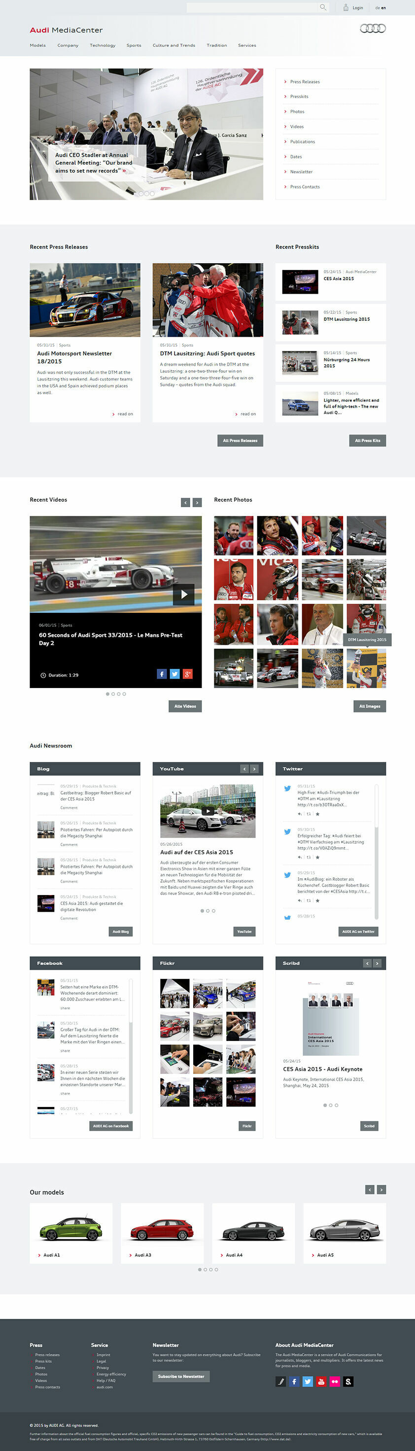 New Audi MediaCenter is now online - New Audi MediaCenter is now online