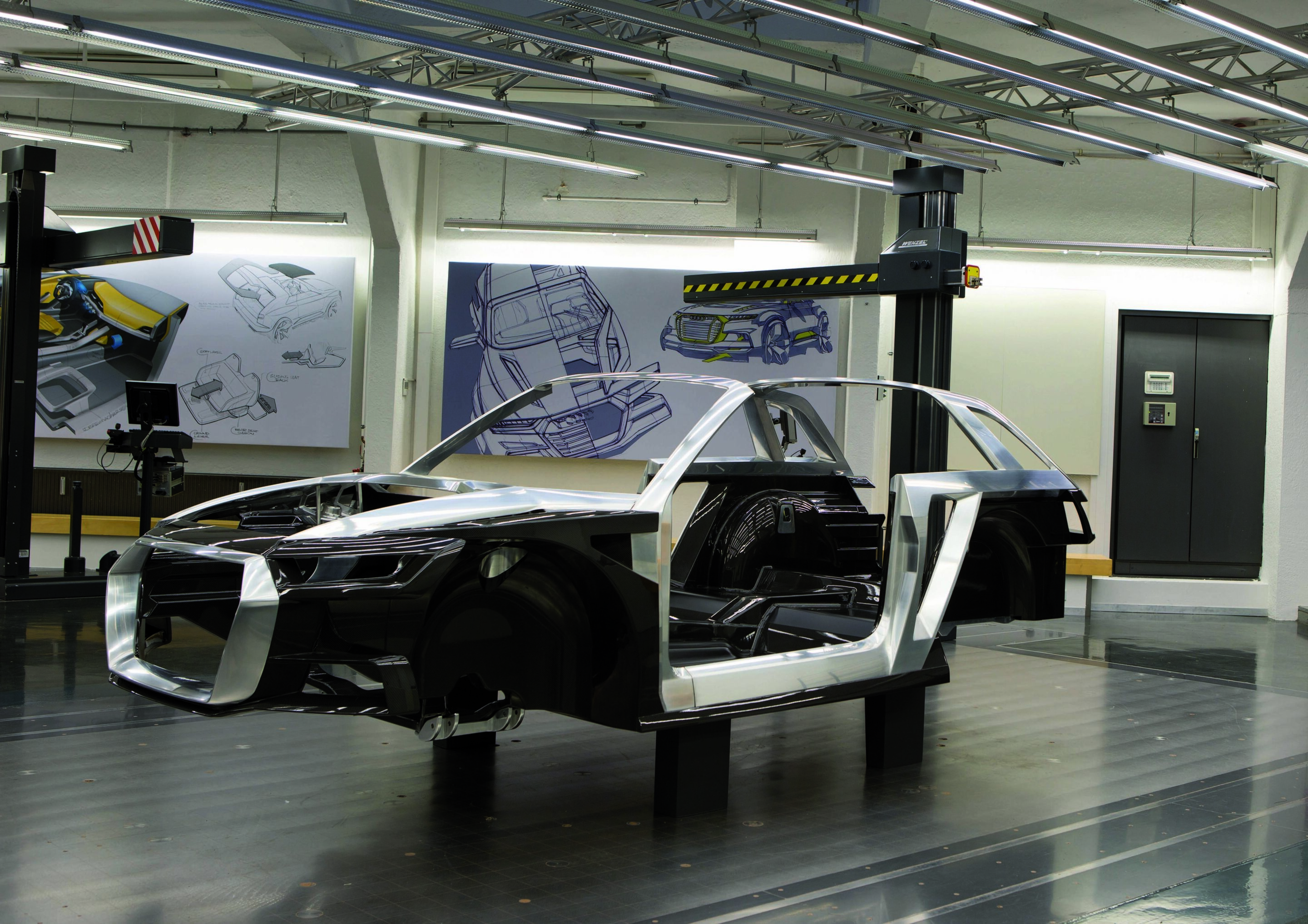 A close look at the new design strategy - Pure technology: The Multimaterial Space Frame is visible at multiple locations in the show car.