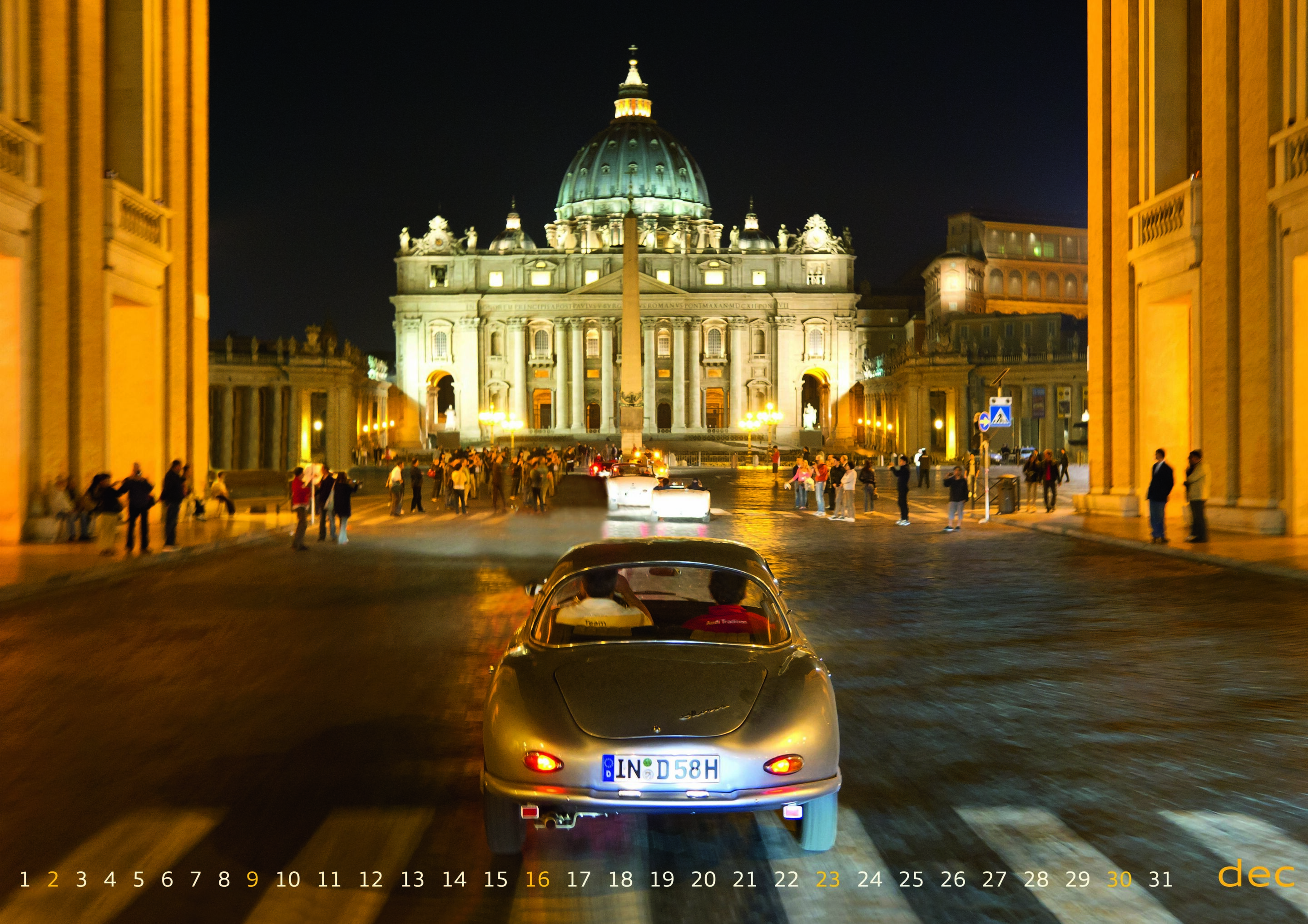 Around the world in a year with Audi Tradition - Anyone who has ever driven in the Mille Miglia race will be longing for this moment: driving by night through Rome, to St. Peter’s Basilica in the Vatican City, to savour this unique moment in a classic...