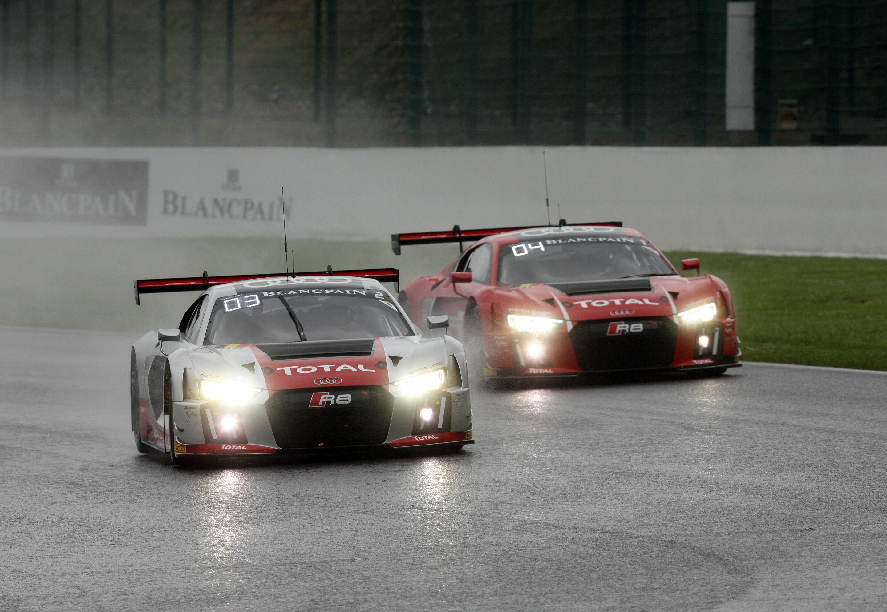 24h Spa 2015 - Audi R8 LMS #2 (Audi Sport Team WRT), Nico Müller/Stéphane Ortelli/Frank Stippler, Audi R8 LMS #1 (Audi Sport Team WRT), René Rast/Laurens Vanthoor/Markus Winkelhock