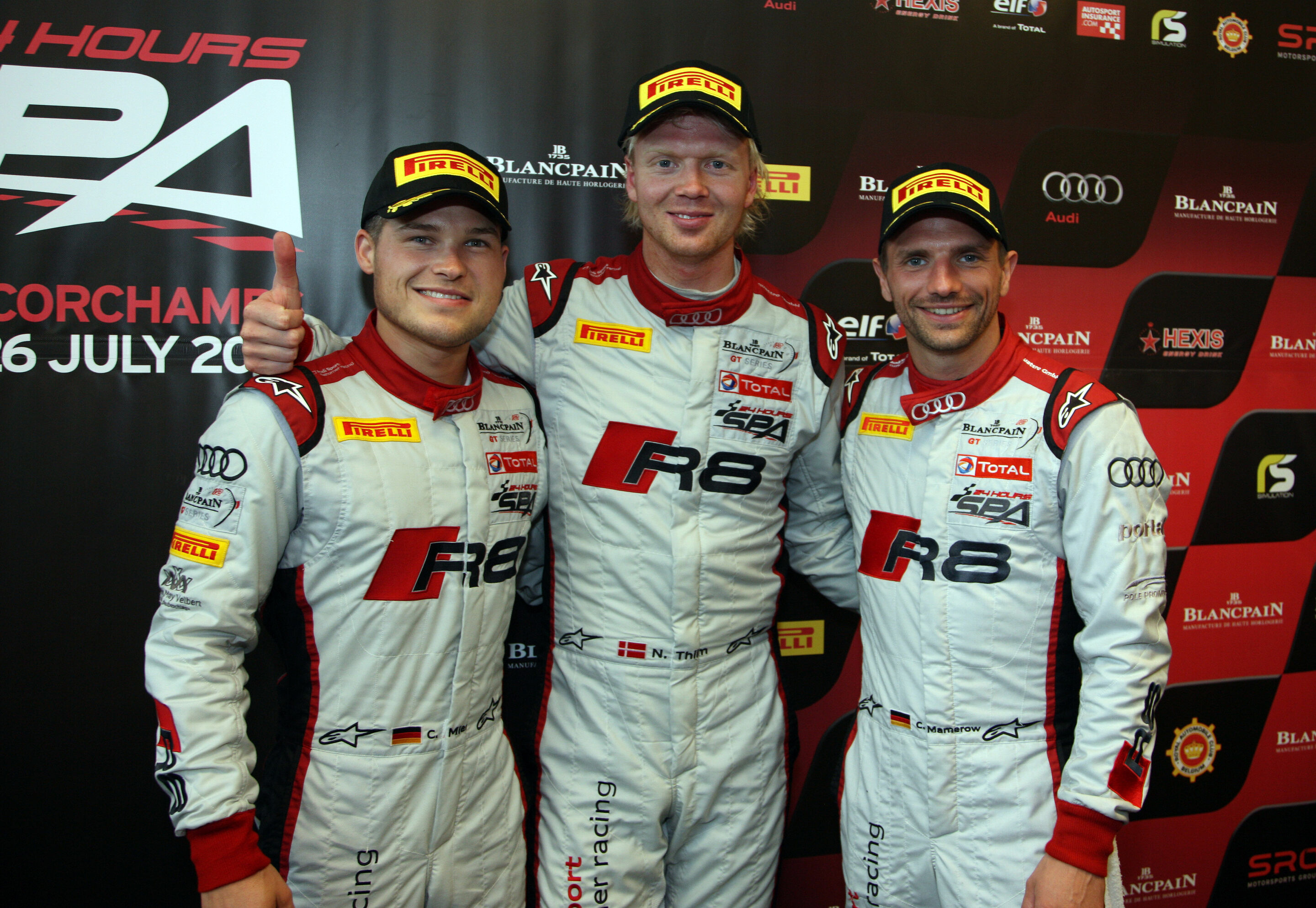 24h Spa 2015 - Christopher Mies (D), Nicki Thiim (DK), Christian Mamerow (D)