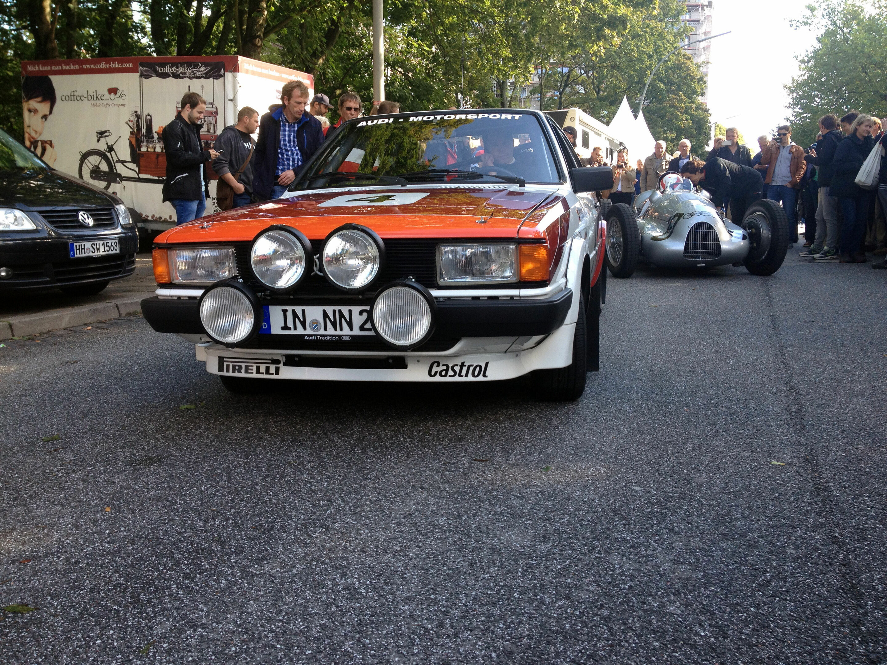 14. Hamburger Stadtpark-Revival - Timo Witt, Audi 80 GTE; Tom Kristensen, Auto Union Typ D, 14. Hamburger Stadtpark-Revival