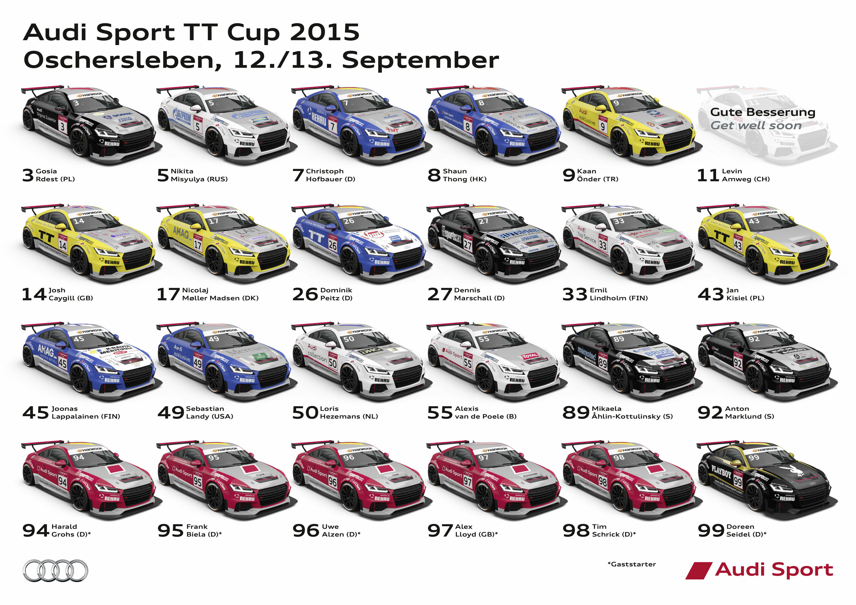 Audi Sport TT Cup Oschersleben 2015 - Audi Sport TT Cup Oschersleben 2015 Spotter Guide