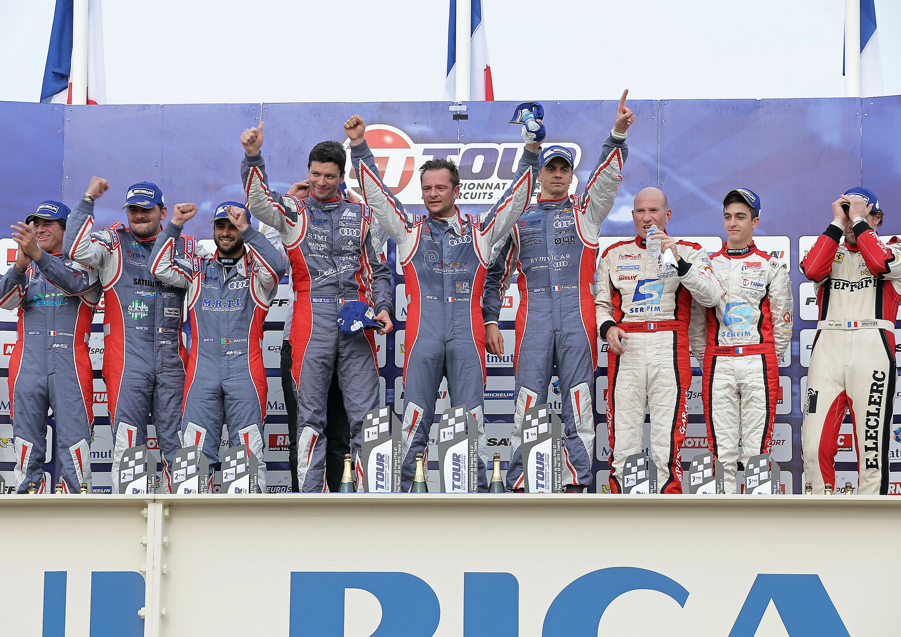 GT Frankreich 2015 - Christian Bottemanne, Christophe Hamon, Lonni Martins, Mike Parisy, David Hallyday, Philippe Gaillard