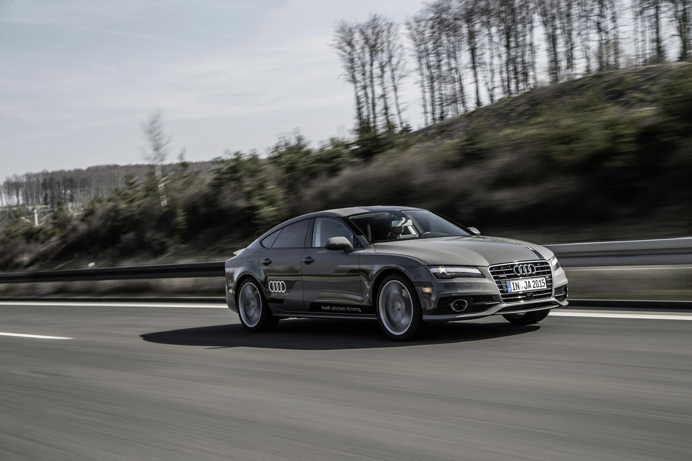 Audi A7 piloted driving concept - Technology carrier drives autonomously on German Autobahn A9