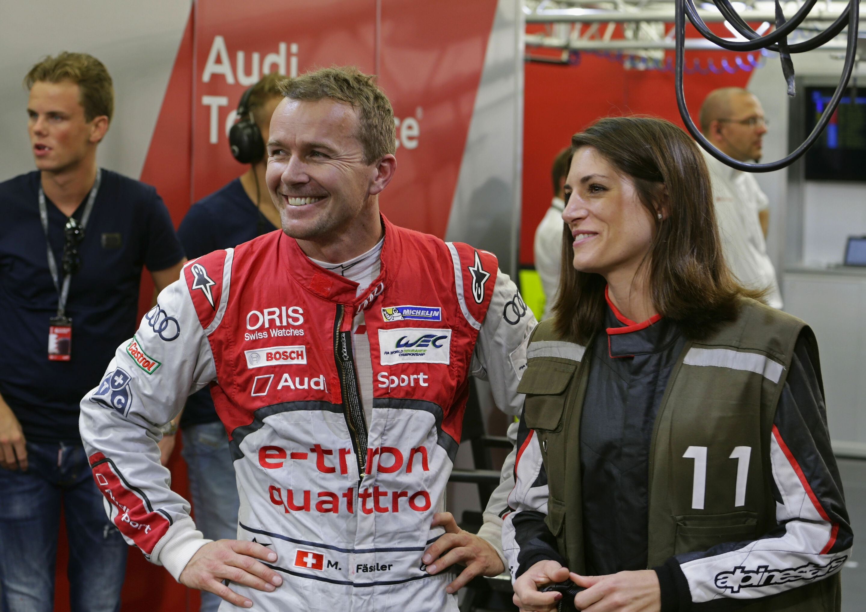 WEC Bahrain 2015 - Marcel Fässler, Cyndie Allemann